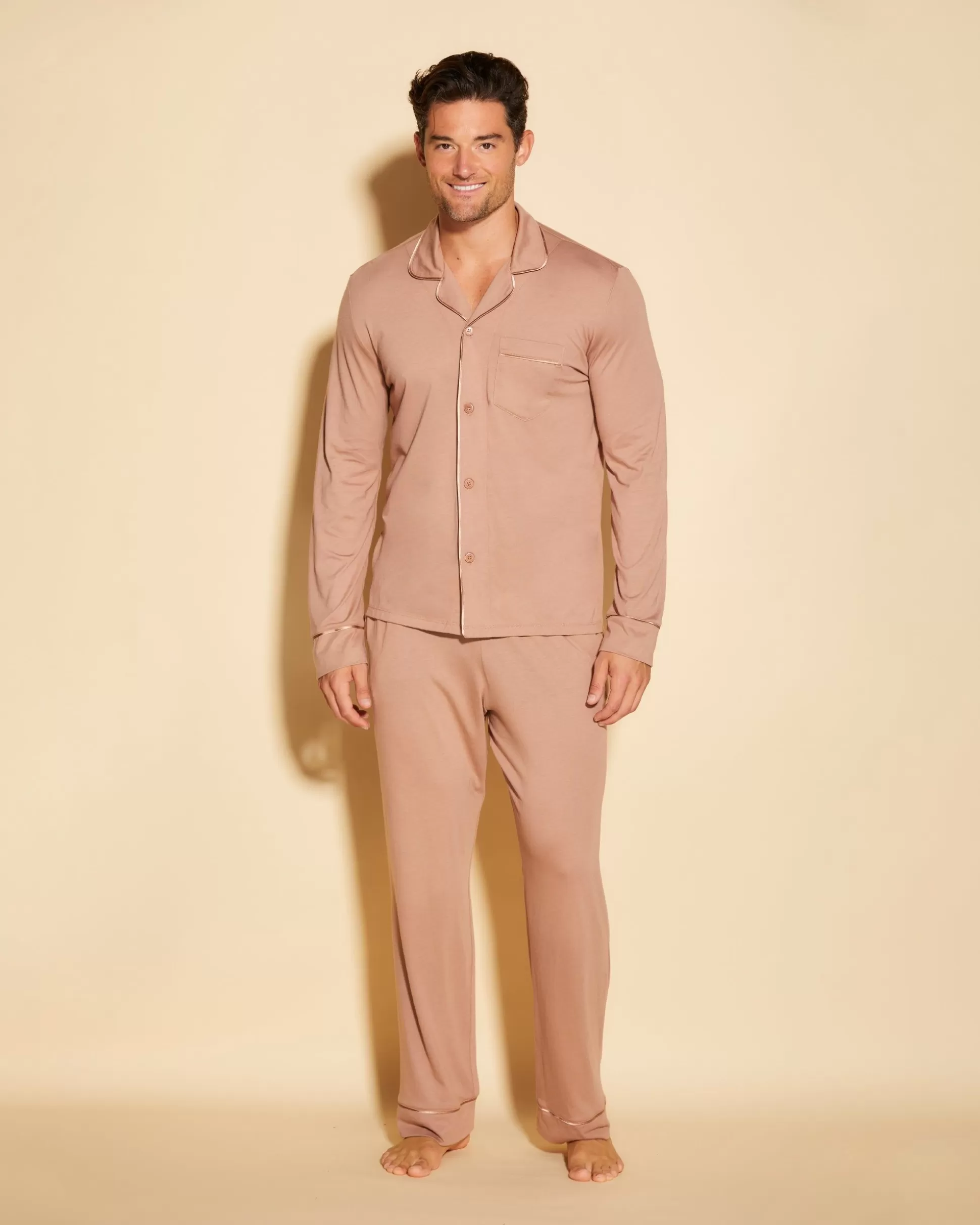 Cosabella Men'S Pj Sets | Conjunto De Pijama Para Hombre Clasico Con Camisa De Manga Larga Y Pantalones
