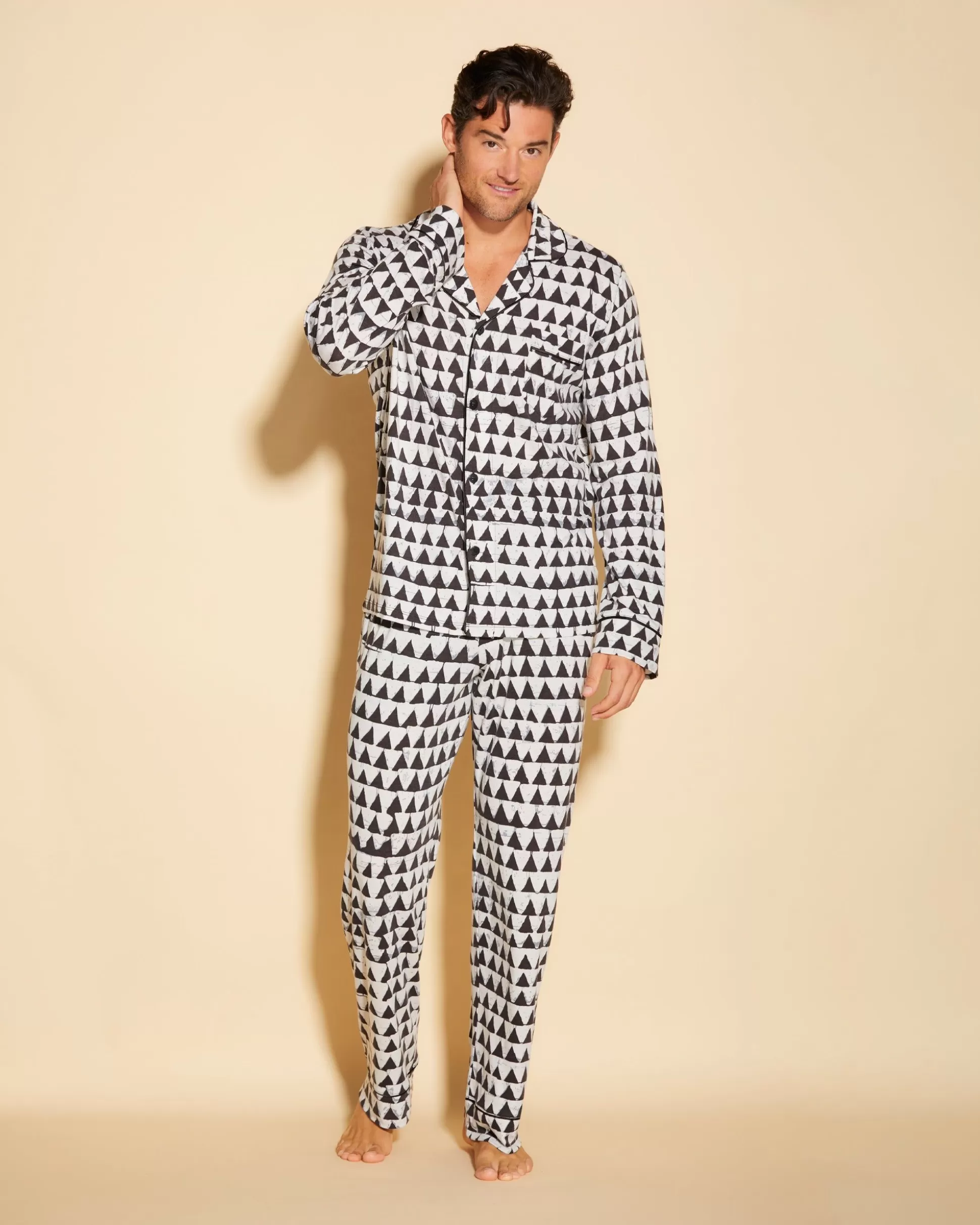 Cosabella Men'S Pj Sets | Conjunto De Pijama Para Hombre Clasico Con Camisa De Manga Larga Y Pantalones