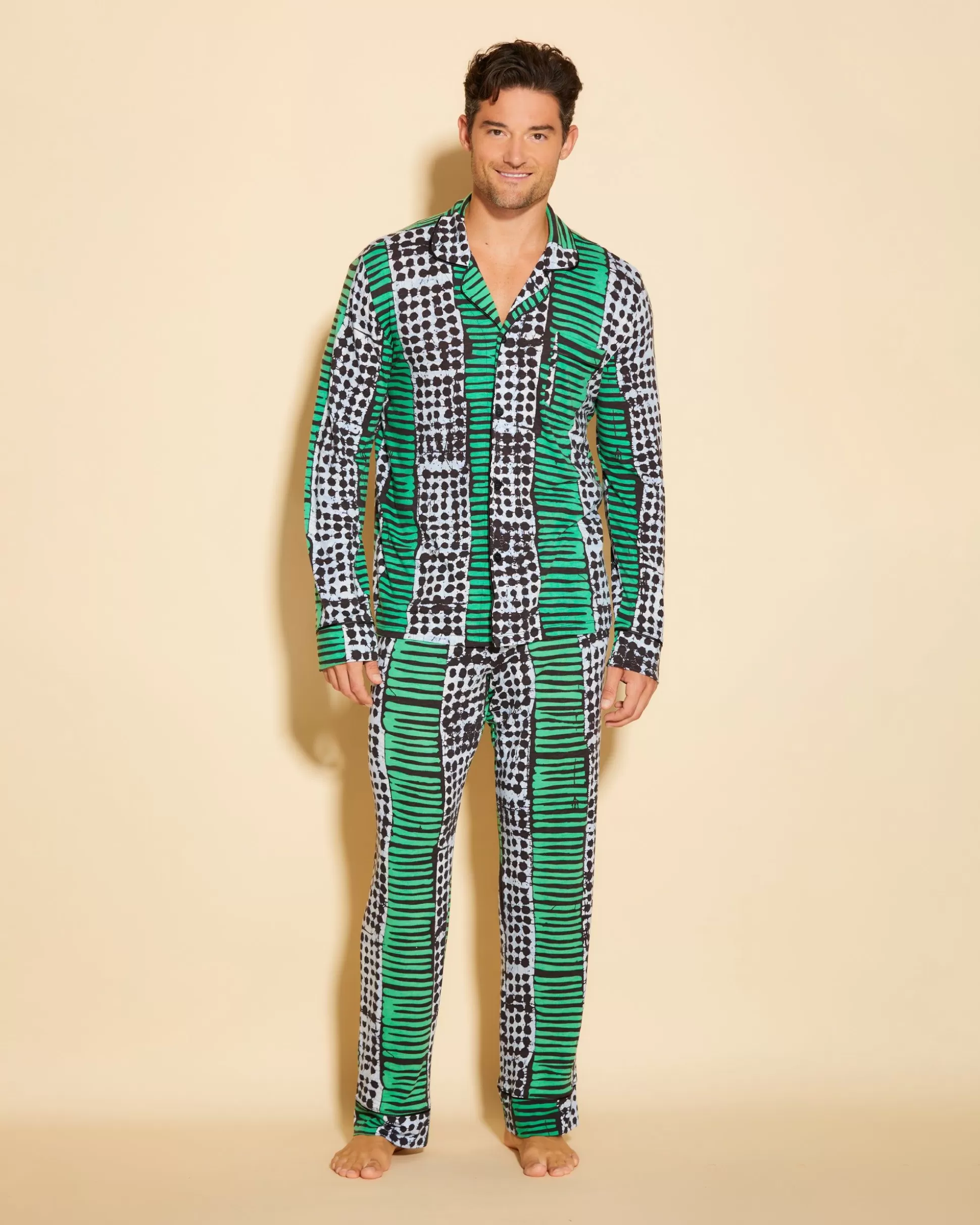 Cosabella Men'S Pj Sets | Conjunto De Pijama Para Hombre Clasico Con Camisa De Manga Larga Y Pantalones