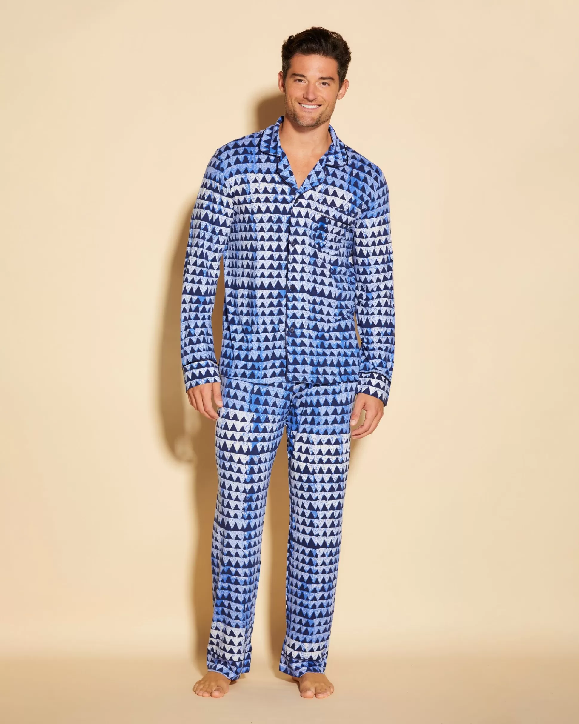 Cosabella Men'S Pj Sets | Conjunto De Pijama Para Hombre Clasico Con Camisa De Manga Larga Y Pantalones