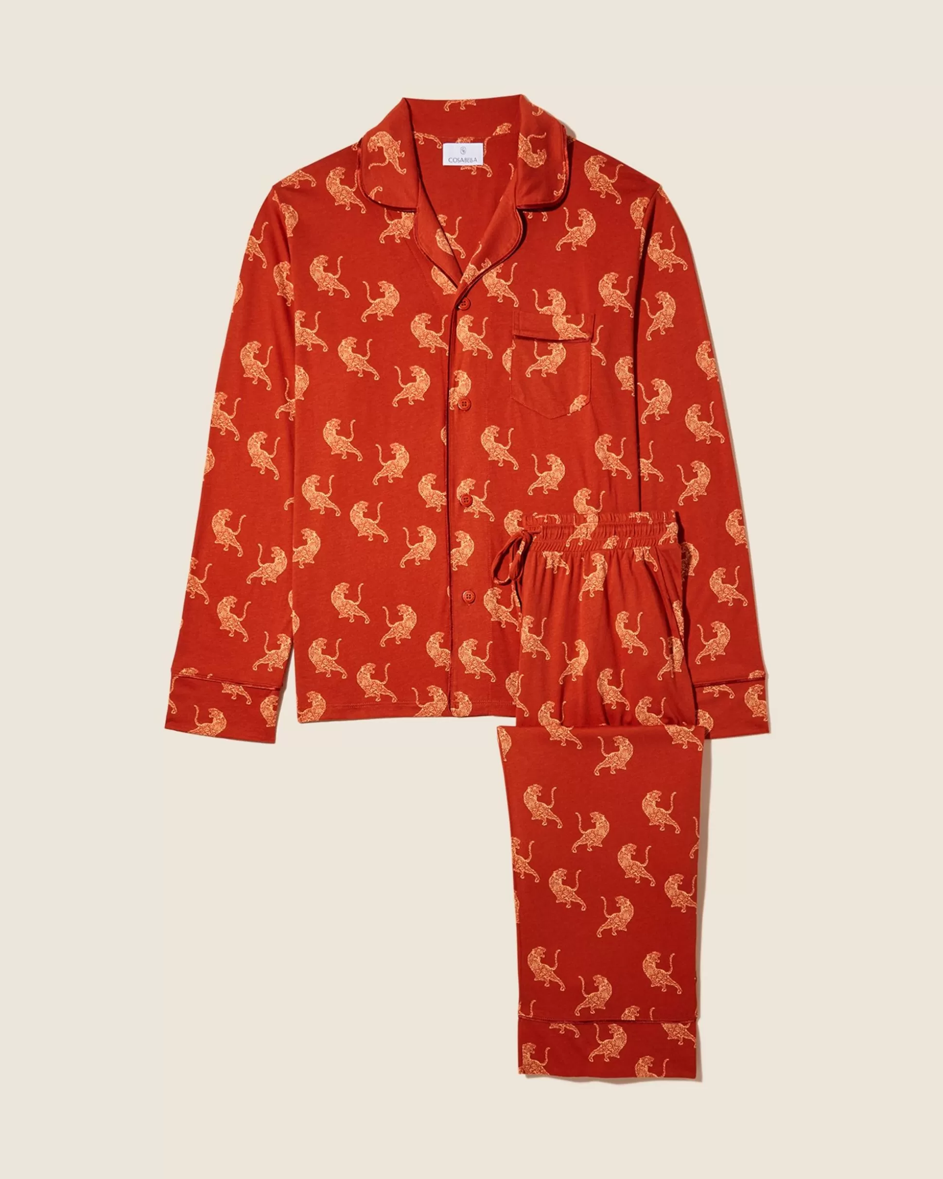 Cosabella Men'S Pj Sets | Conjunto De Pijama Para Hombre Clasico Con Camisa De Manga Larga Y Pantalones