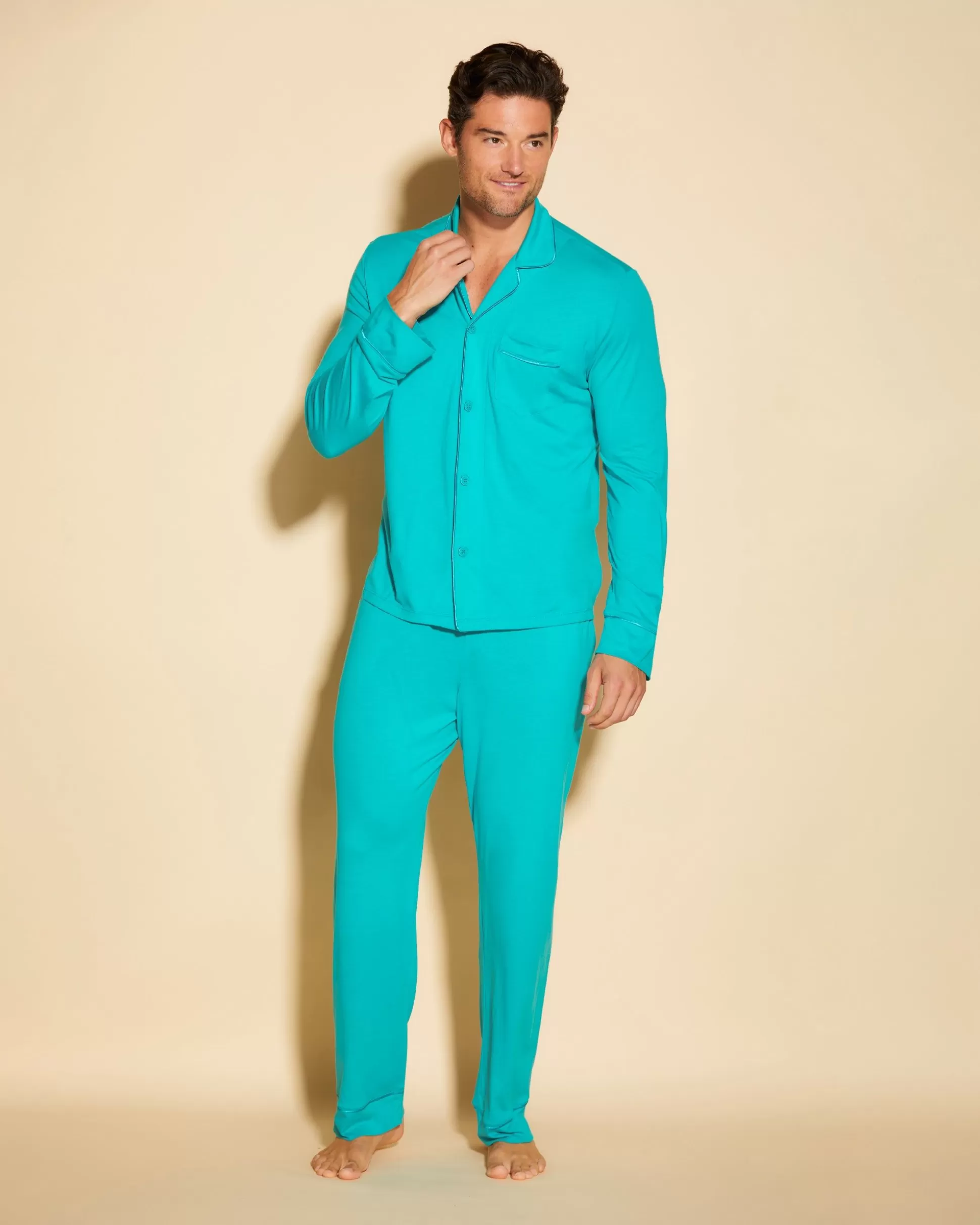 Cosabella Men'S Pj Sets | Conjunto De Pijama Para Hombre Clasico Con Camisa De Manga Larga Y Pantalones
