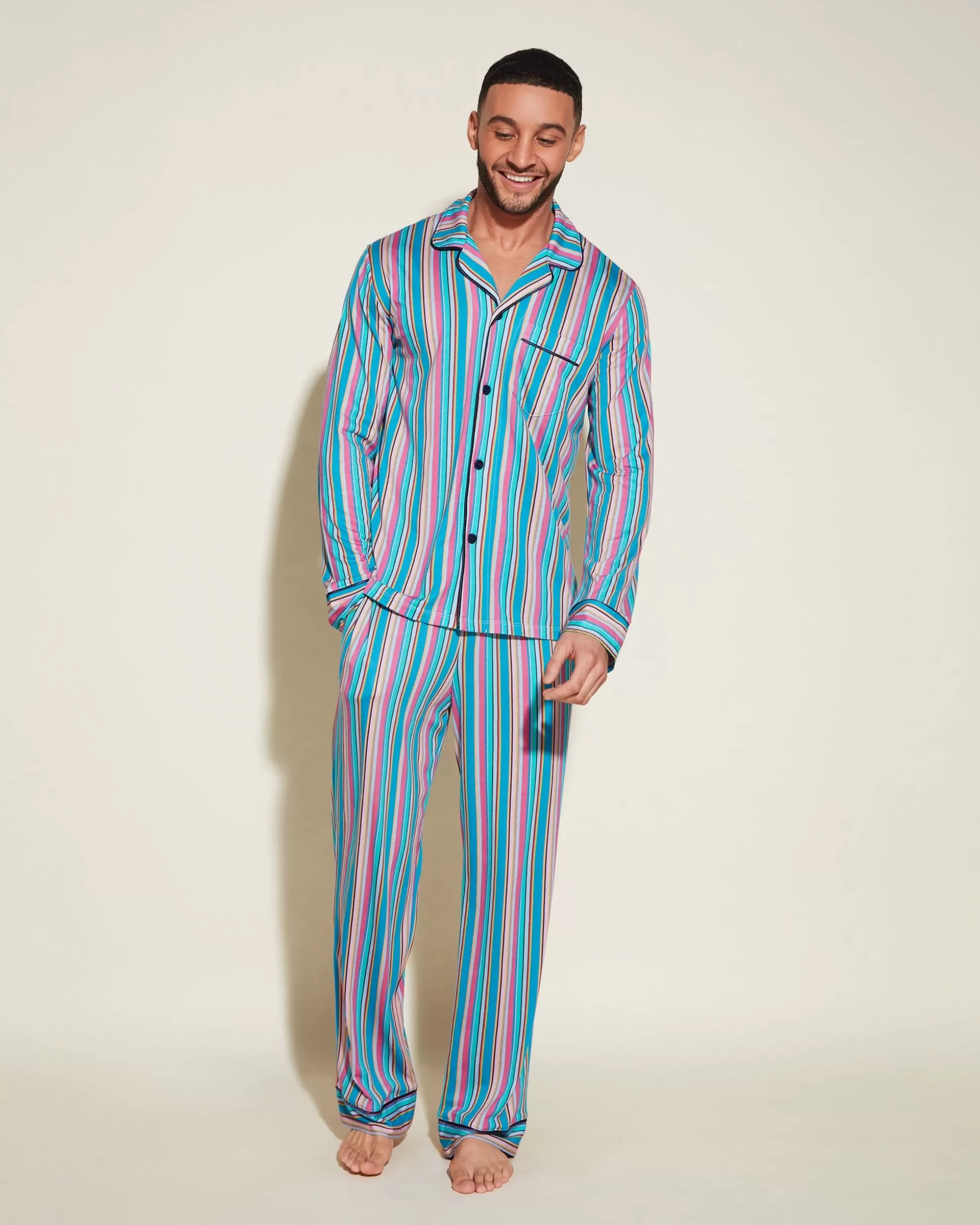 Cosabella Men'S Pj Sets | Conjunto De Pijama Para Hombre Clasico Con Camisa De Manga Larga Y Pantalones