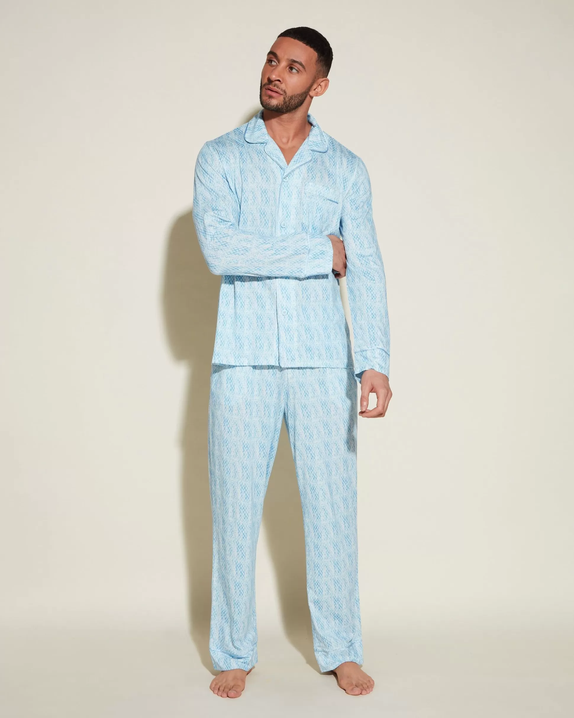 Cosabella Men'S Pj Sets | Conjunto De Pijama Para Hombre Clasico Con Camisa De Manga Larga Y Pantalones