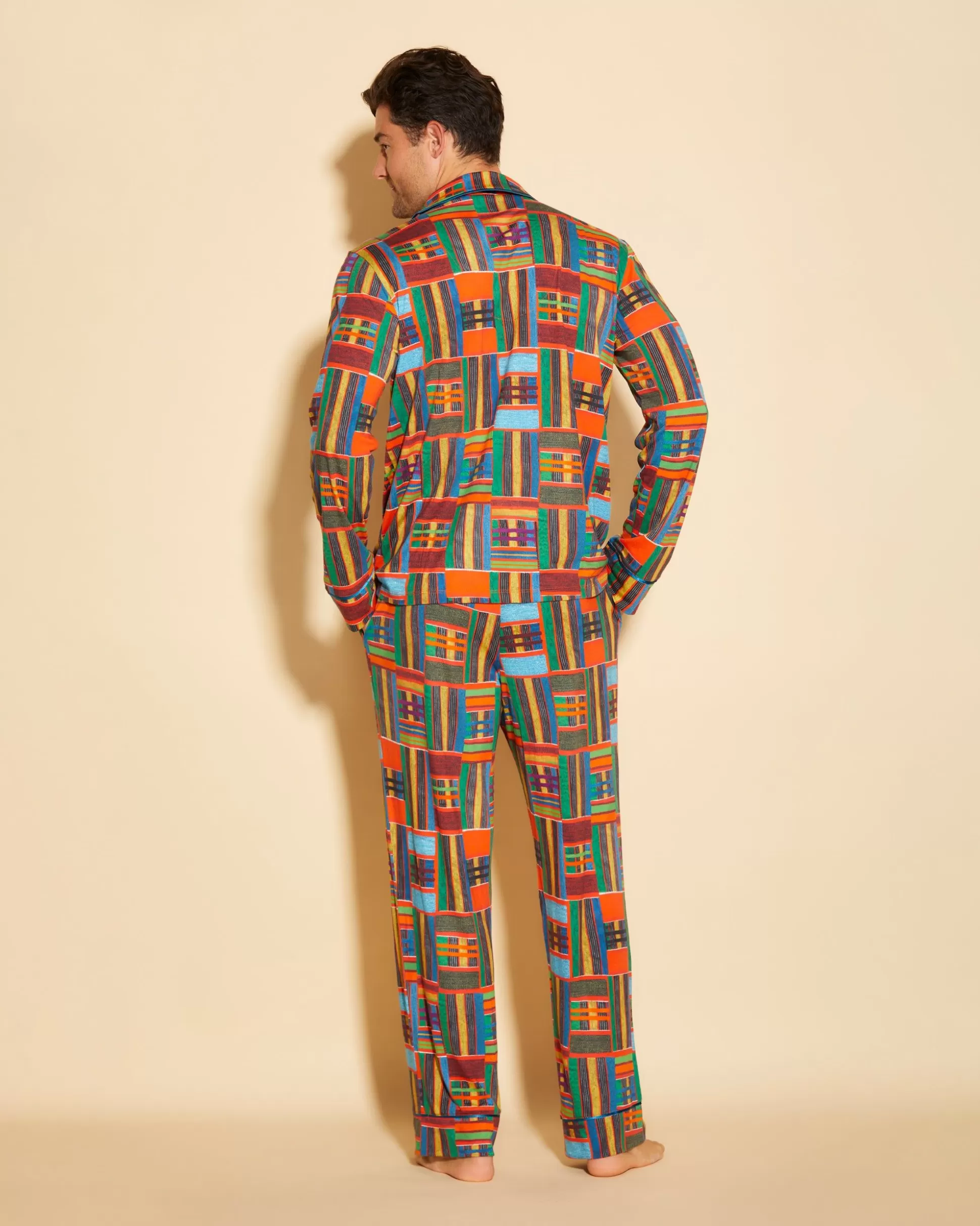 Cosabella Men'S Pj Sets | Conjunto De Pijama Para Hombre Clasico Con Camisa De Manga Larga Y Pantalones