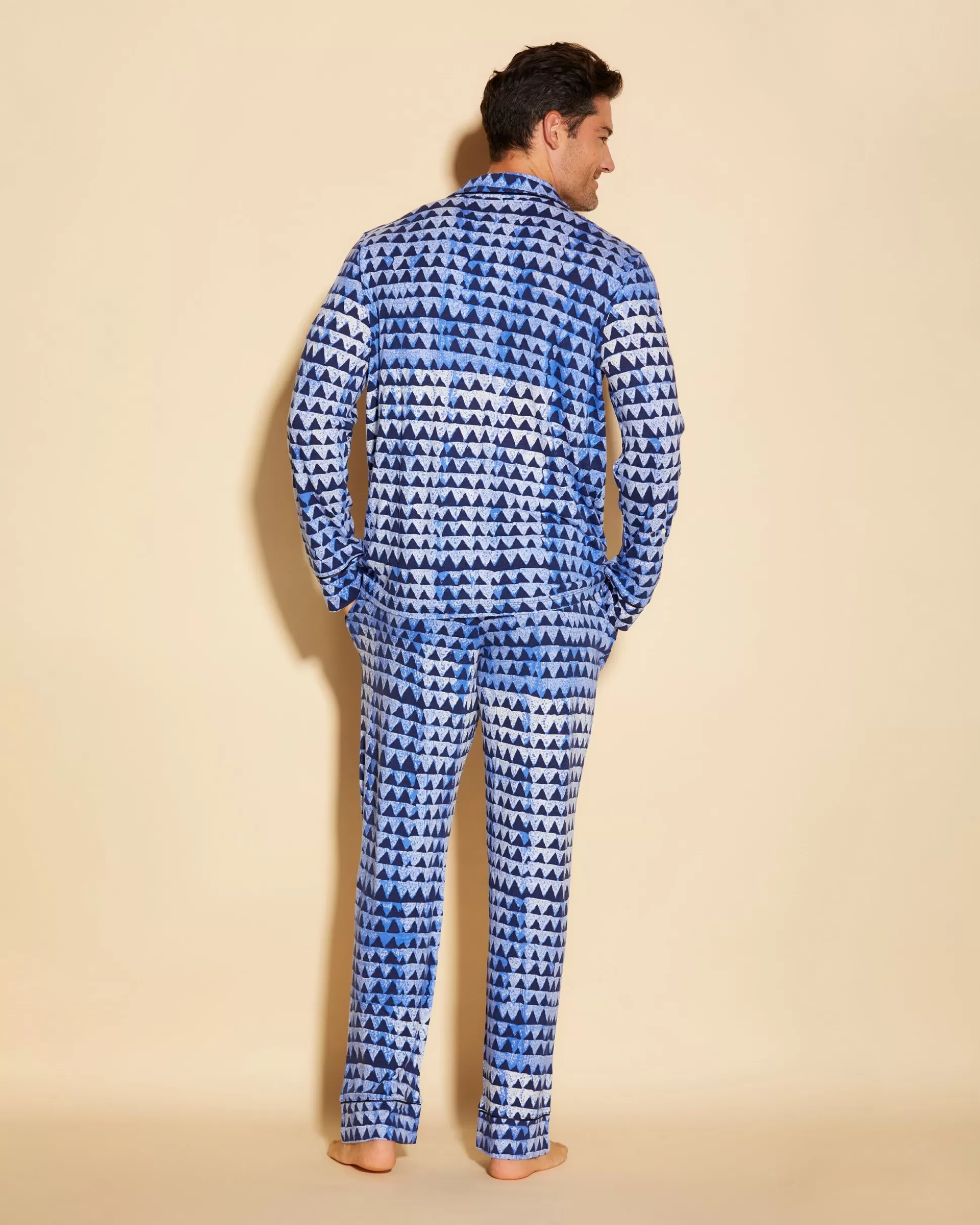 Cosabella Men'S Pj Sets | Conjunto De Pijama Para Hombre Clasico Con Camisa De Manga Larga Y Pantalones