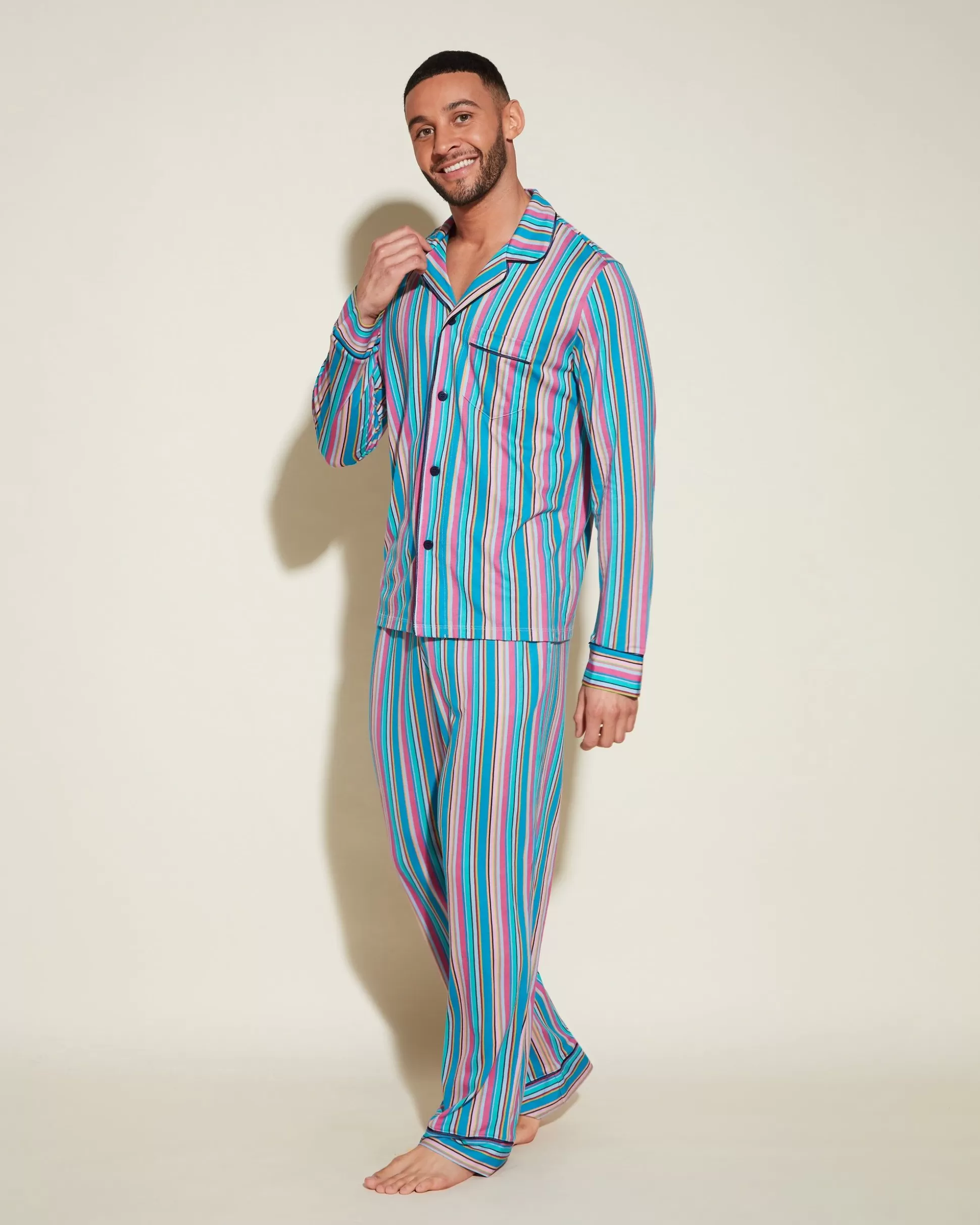Cosabella Men'S Pj Sets | Conjunto De Pijama Para Hombre Clasico Con Camisa De Manga Larga Y Pantalones