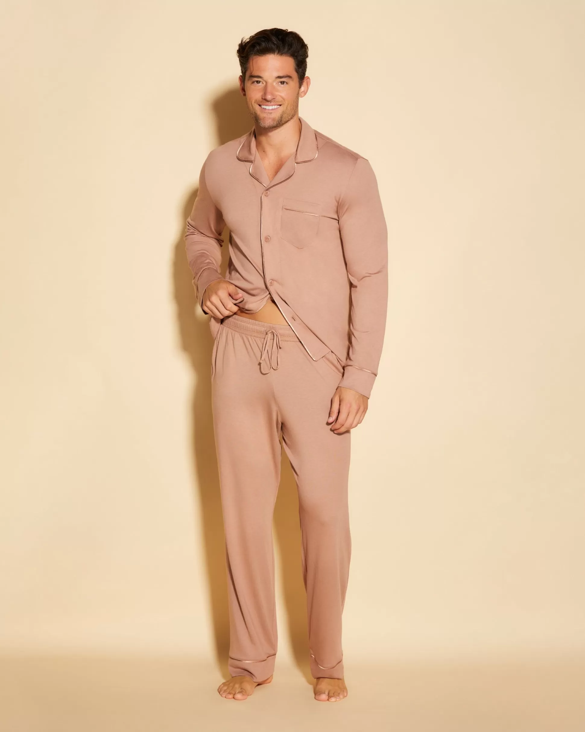 Cosabella Men'S Pj Sets | Conjunto De Pijama Para Hombre Clasico Con Camisa De Manga Larga Y Pantalones