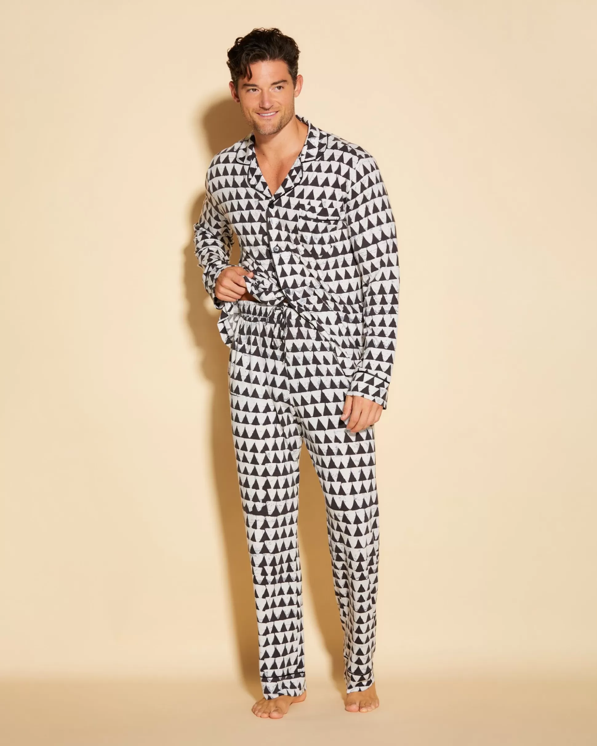 Cosabella Men'S Pj Sets | Conjunto De Pijama Para Hombre Clasico Con Camisa De Manga Larga Y Pantalones