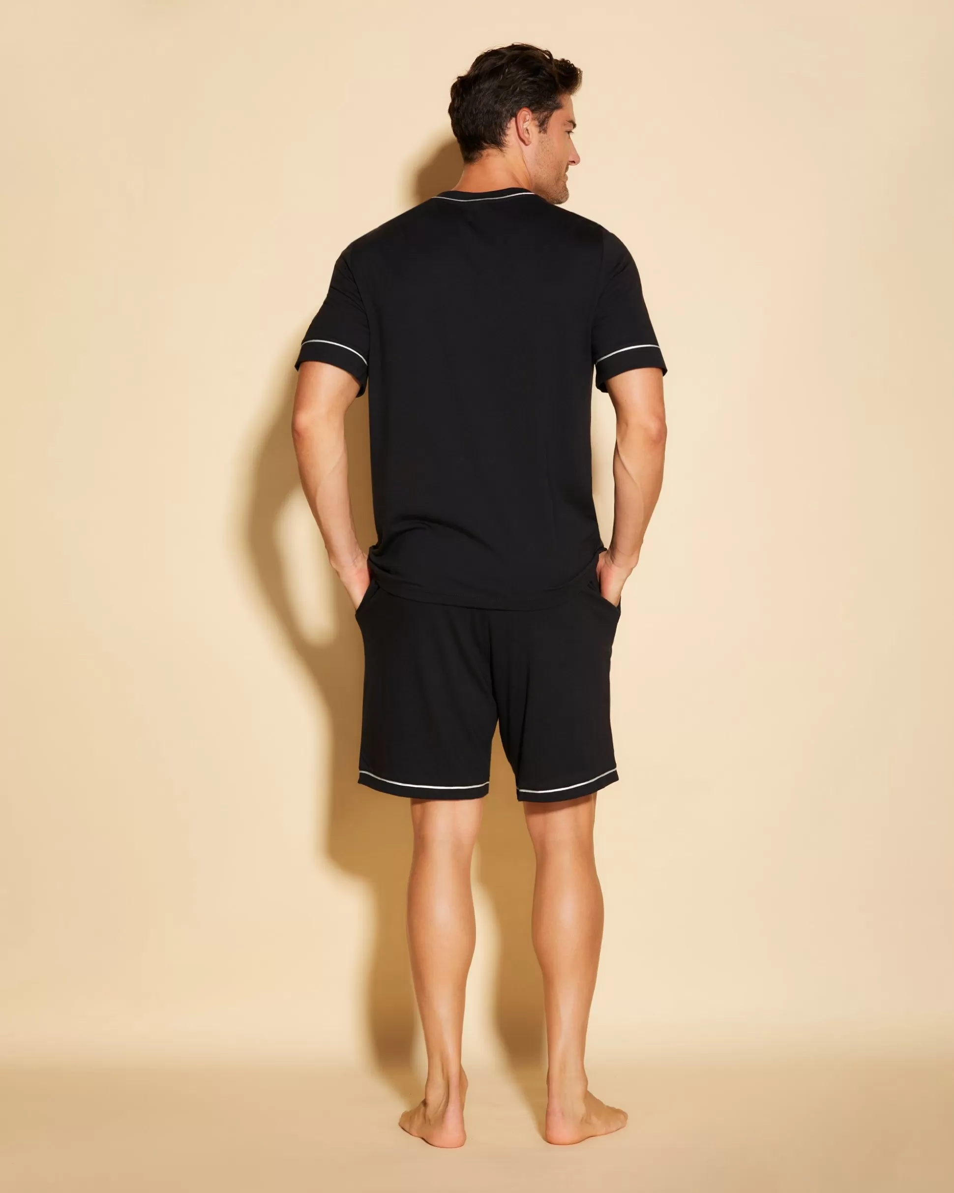 Cosabella Men'S Pj Sets | Conjunto De Pijama Para Hombre Con Camisa De Manga Corta Y Pantalones Cortos
