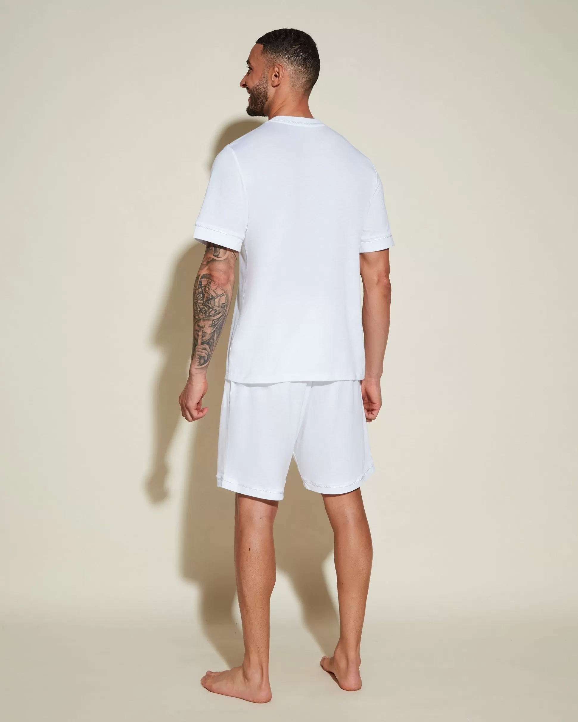 Cosabella Men'S Pj Sets | Conjunto De Pijama Para Hombre Con Camisa De Manga Corta Y Pantalones Cortos