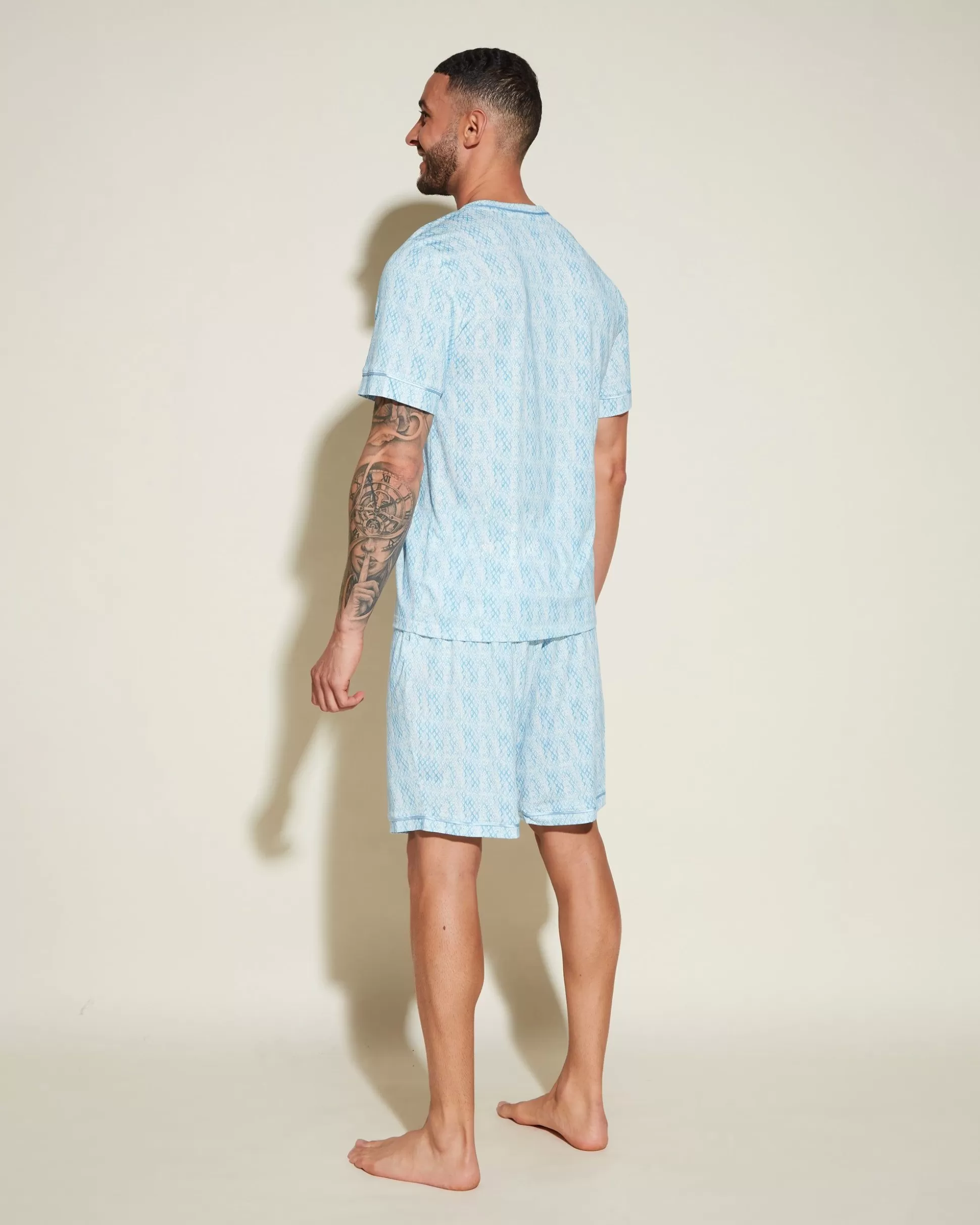 Cosabella Men'S Pj Sets | Conjunto De Pijama Para Hombre Con Camisa De Manga Corta Y Pantalones Cortos