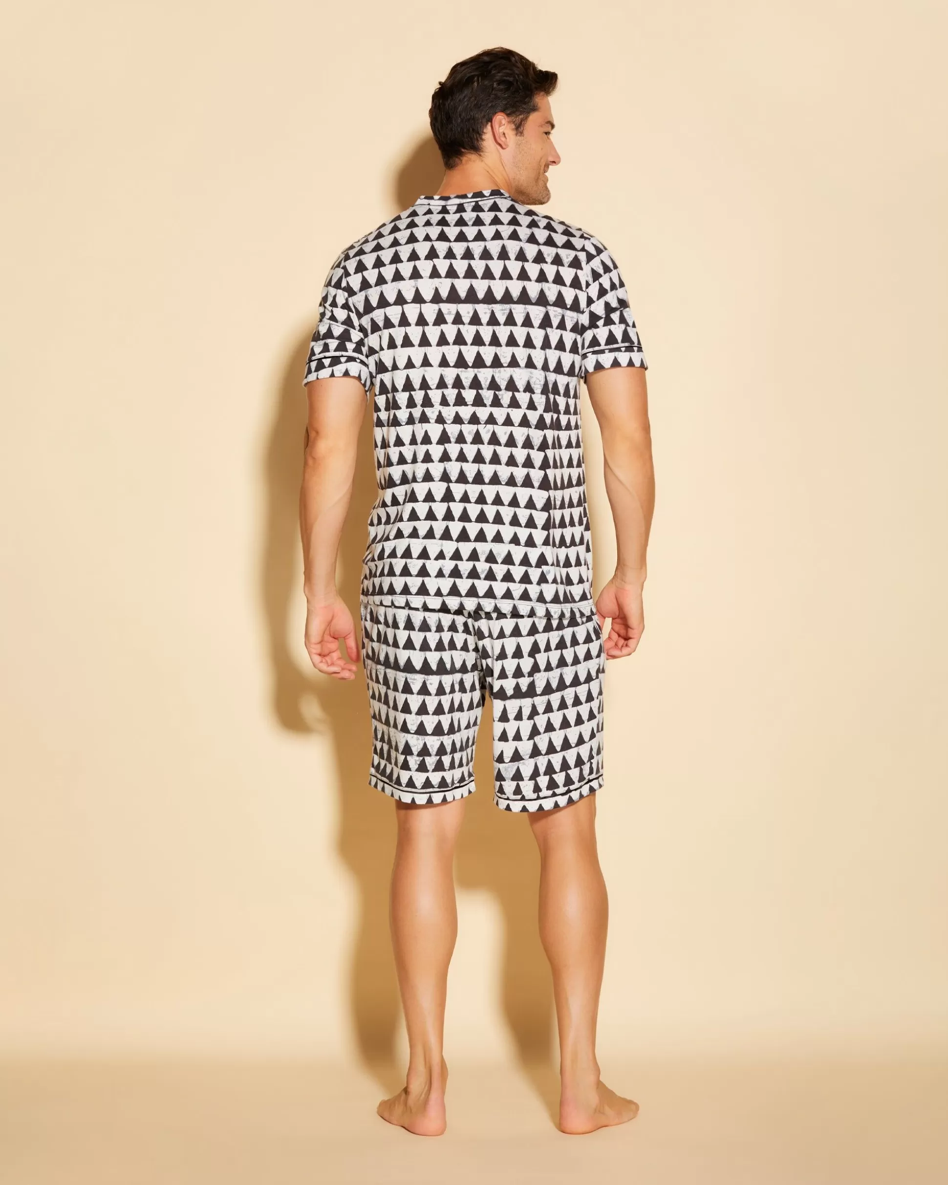 Cosabella Men'S Pj Sets | Conjunto De Pijama Para Hombre Con Camisa De Manga Corta Y Pantalones Cortos