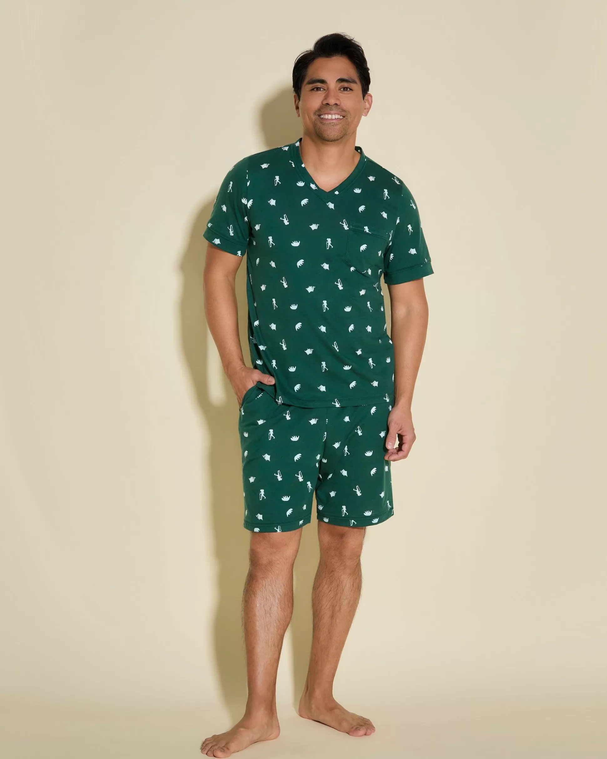 Cosabella Men'S Pj Sets | Conjunto Para Estar Por Casa Con Camiseta Y Pantalones Cortos