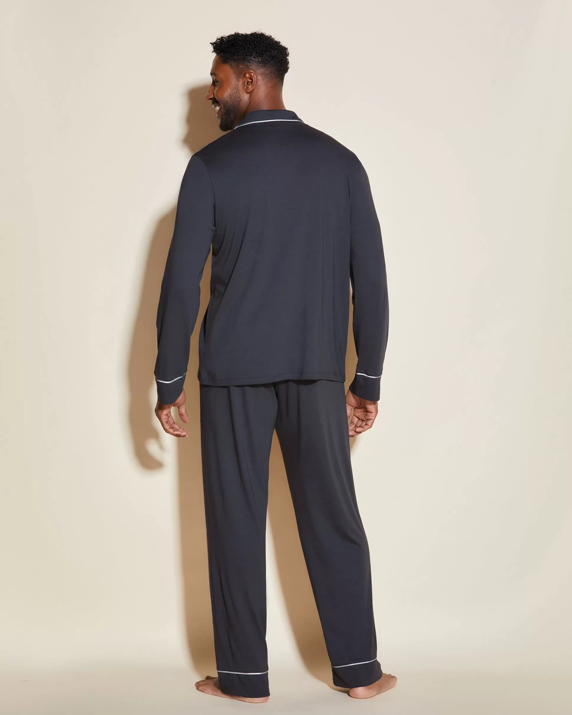 Cosabella Men'S Pj Sets | Ensemble De Pyjama Classique A Manches Longues Et Pantalon Pour Hommes