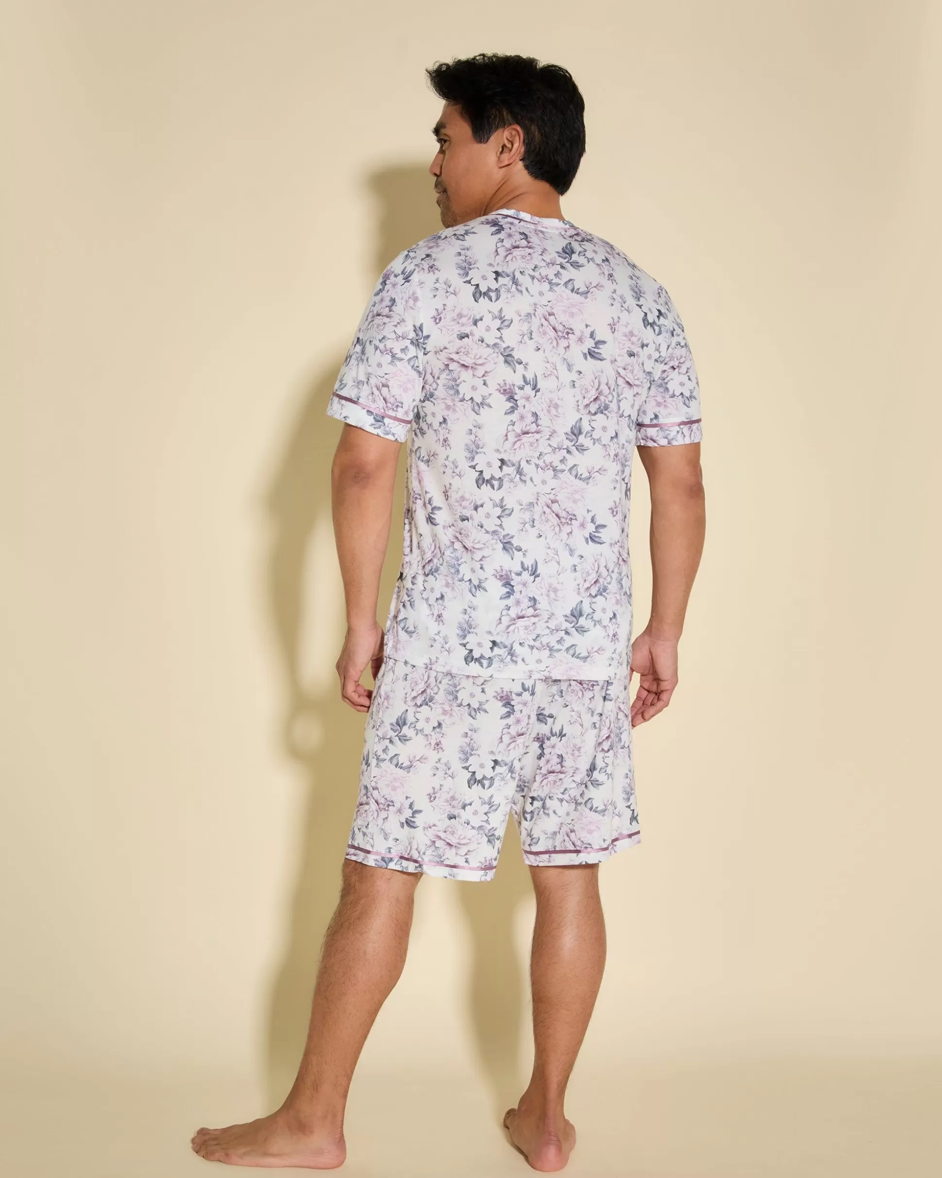 Cosabella Men'S Pj Sets | Ensemble Pyjama Haut A Manches Courtes Et Short Pour Hommes