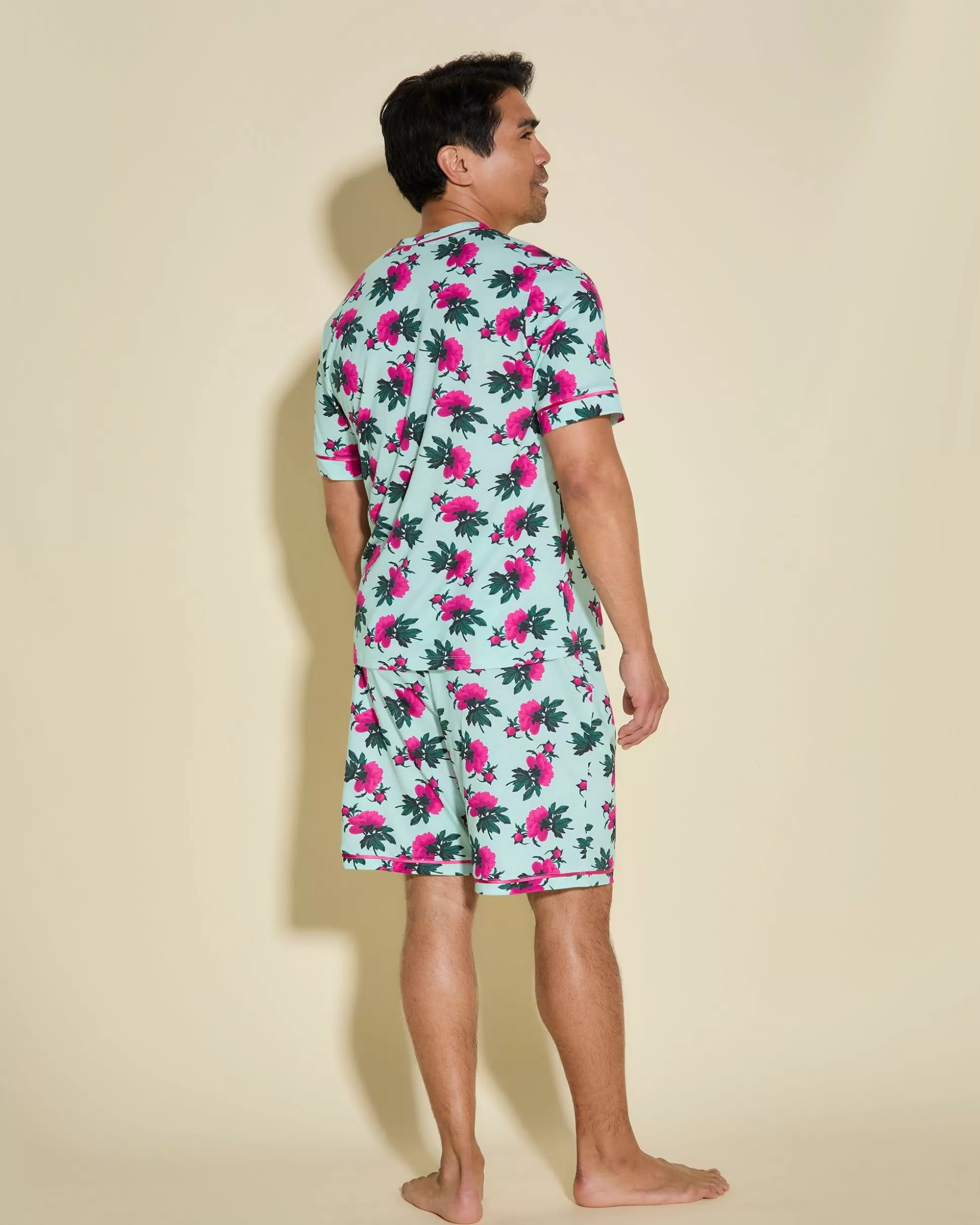 Cosabella Men'S Pj Sets | Ensemble Pyjama Haut A Manches Courtes Et Short Pour Hommes