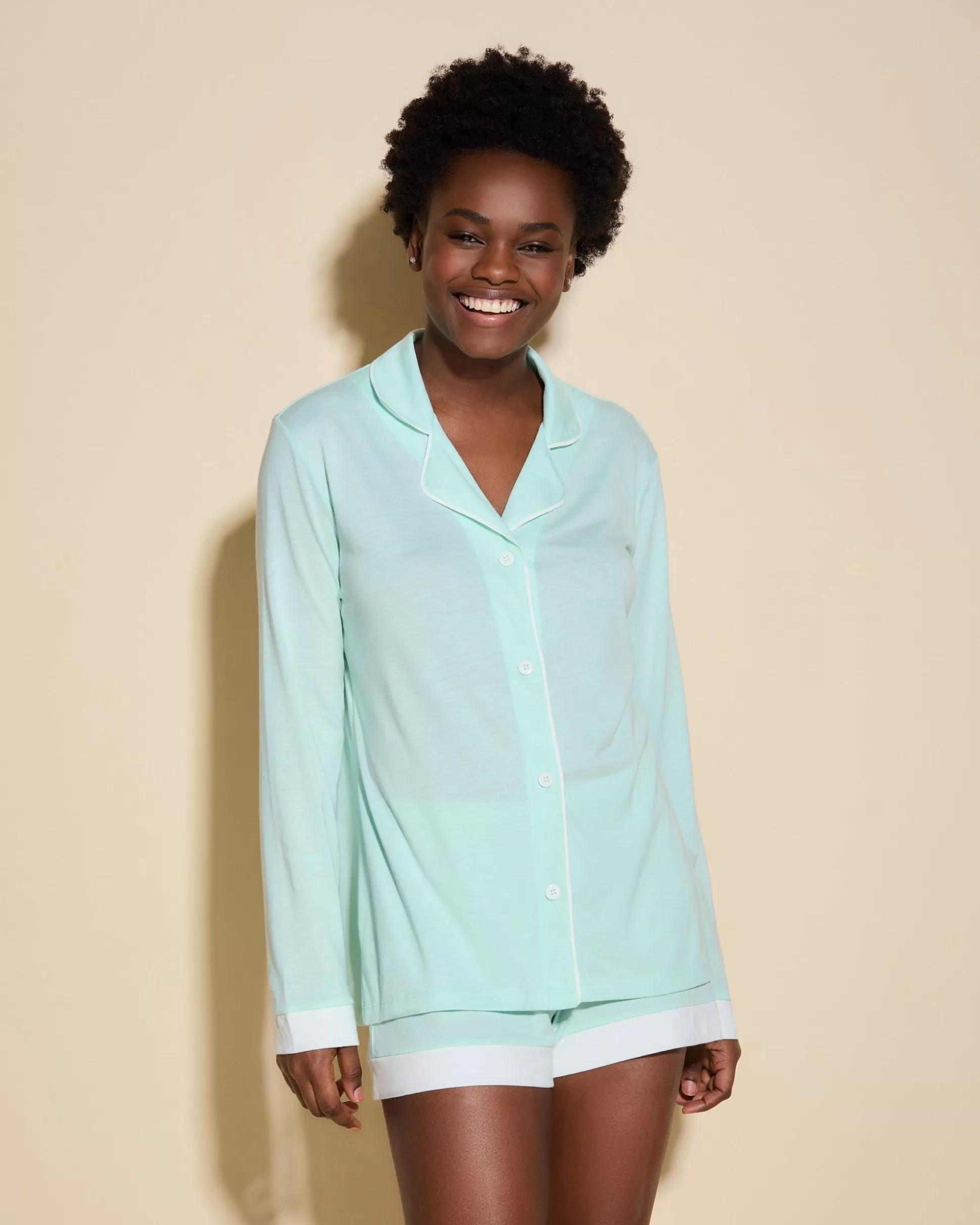 Cosabella Sleep & Loungewear | Long Sleeve Top & Boxer Pajama Set
