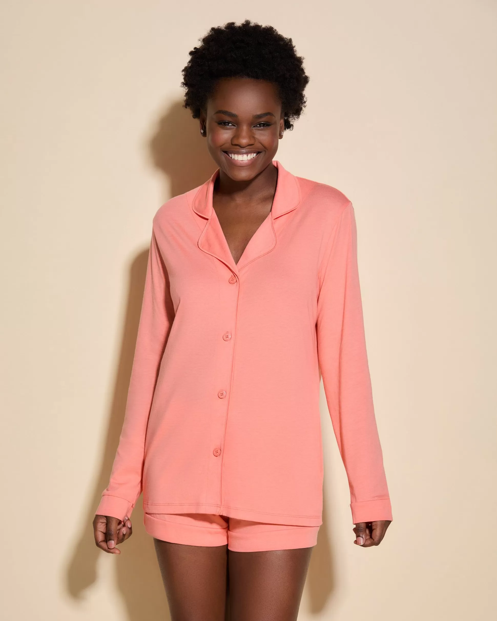 Cosabella Sleep & Loungewear | Long Sleeve Top & Boxer Pajama Set