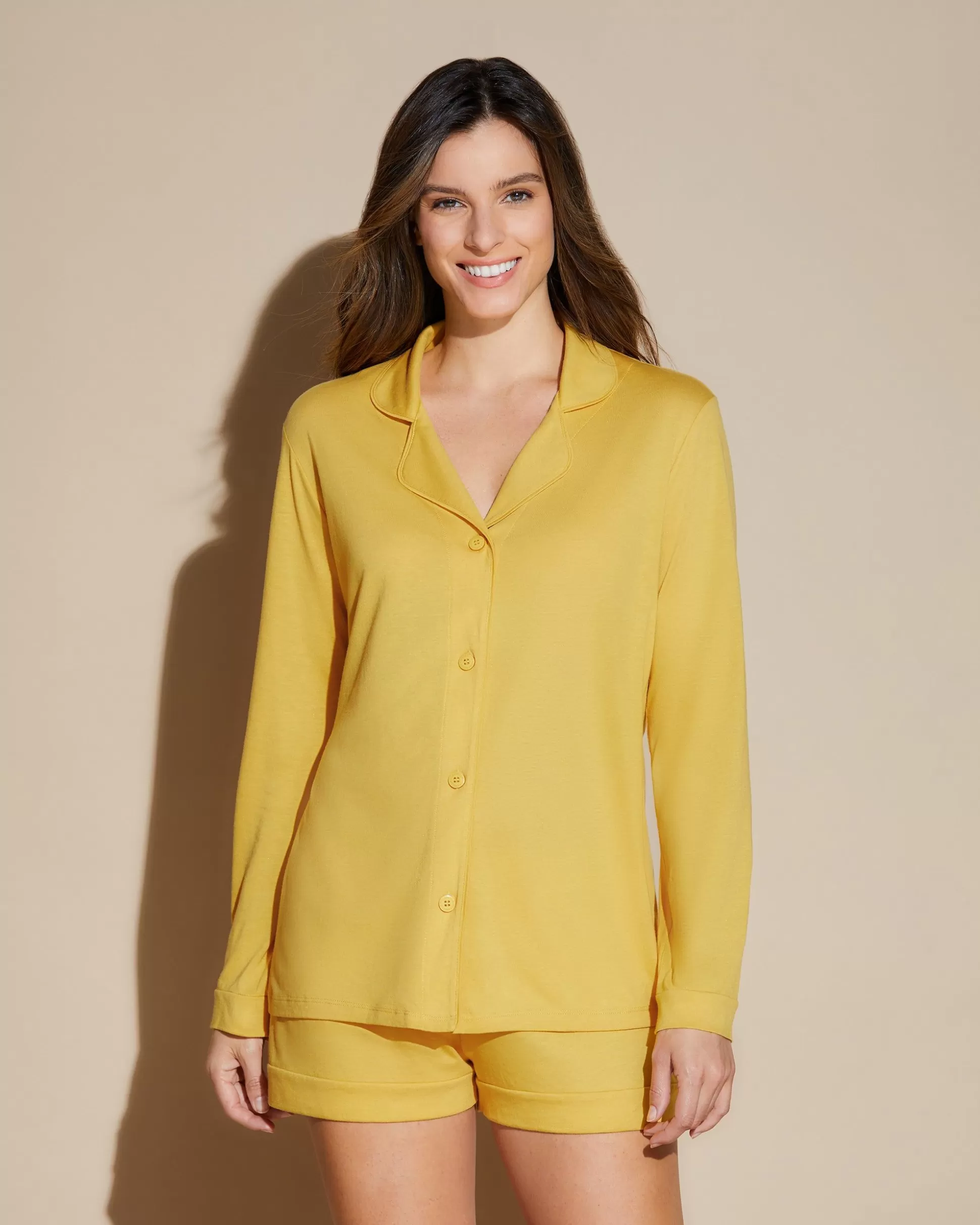 Cosabella Sleep & Loungewear | Long Sleeve Top & Boxer Pajama Set
