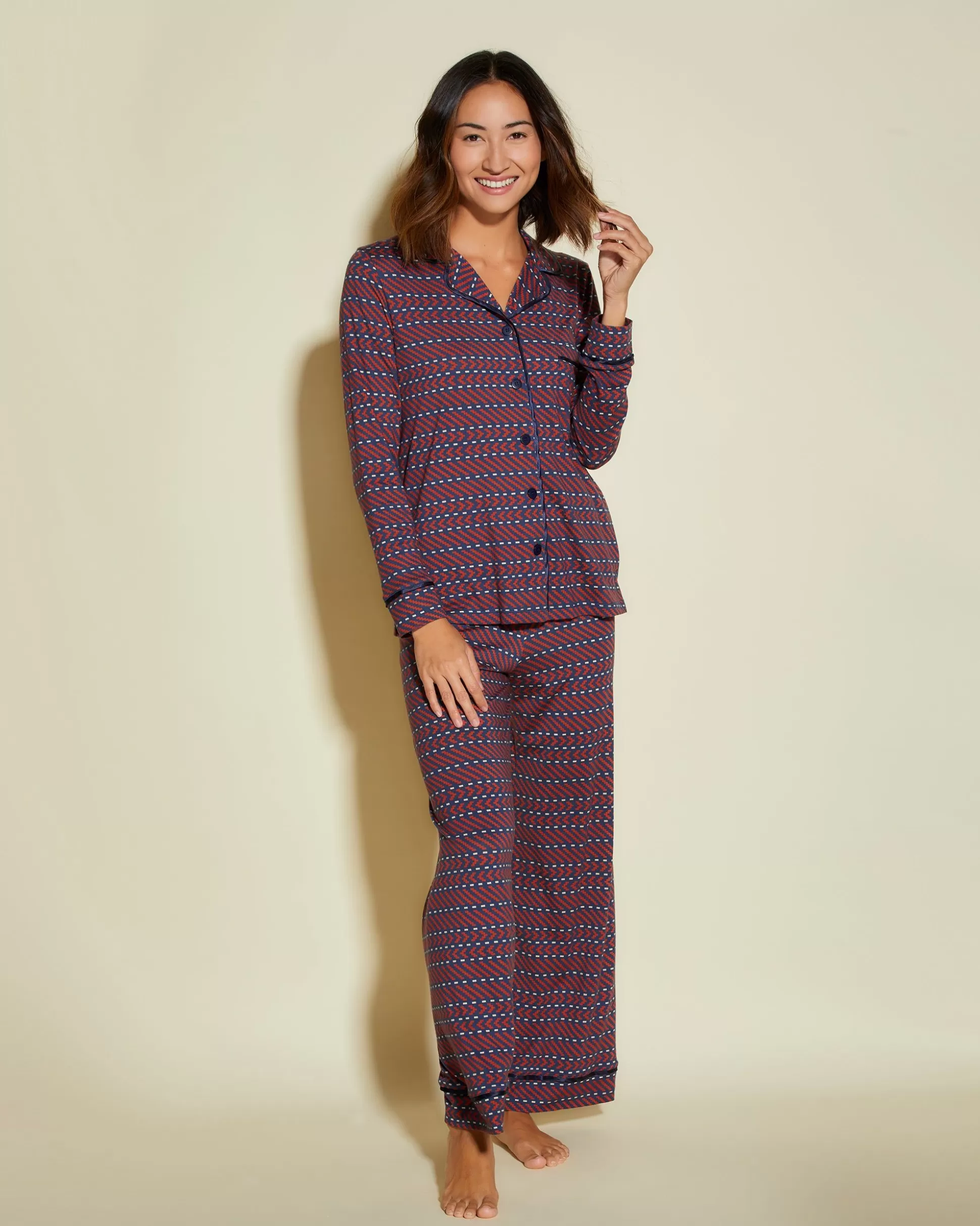 Cosabella Sleep & Loungewear | Petite Long Sleeve Top & Pant Pajama Set