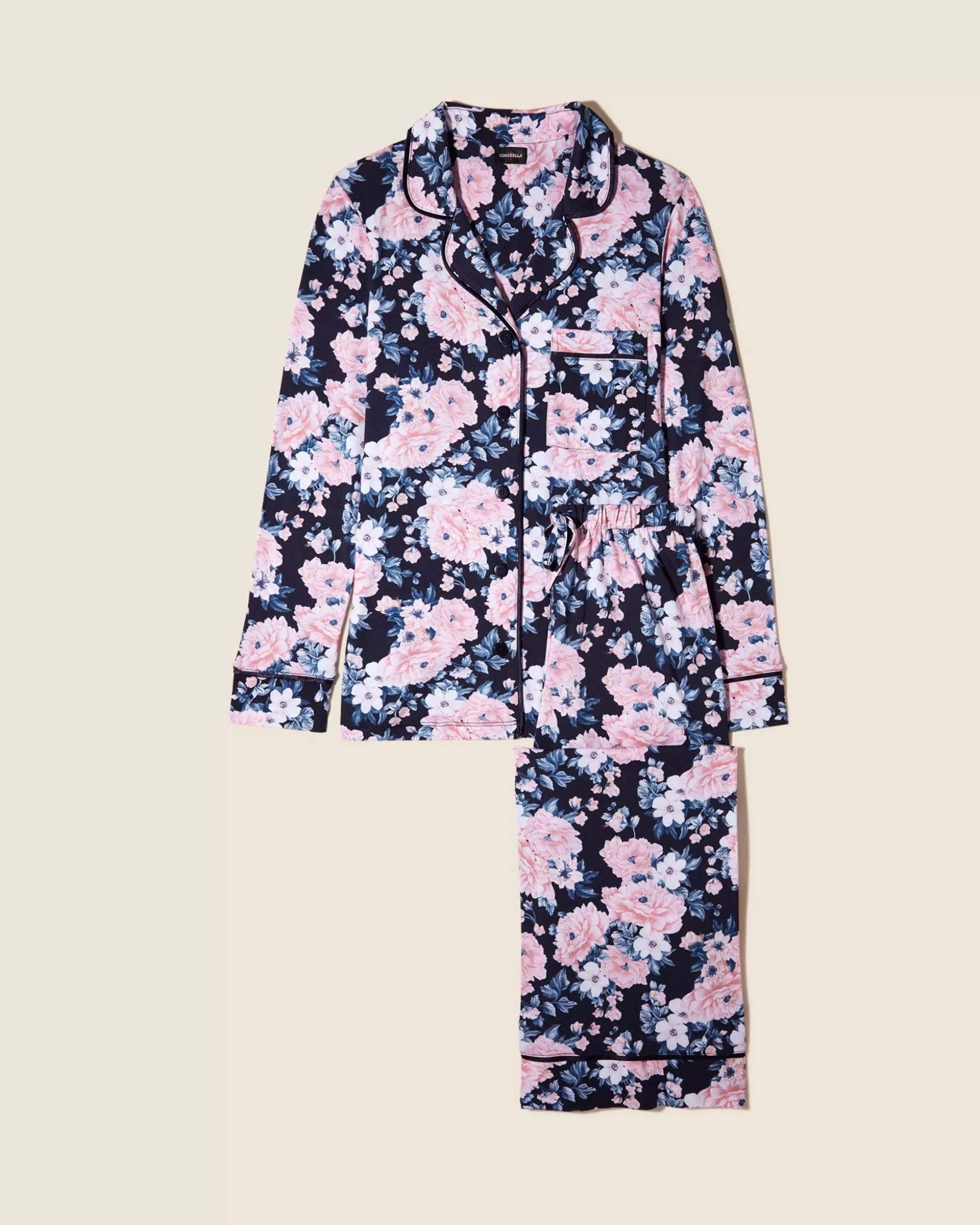 Cosabella Sleep & Loungewear | Petite Printed Long Sleeve Top & Pant Pajama Set