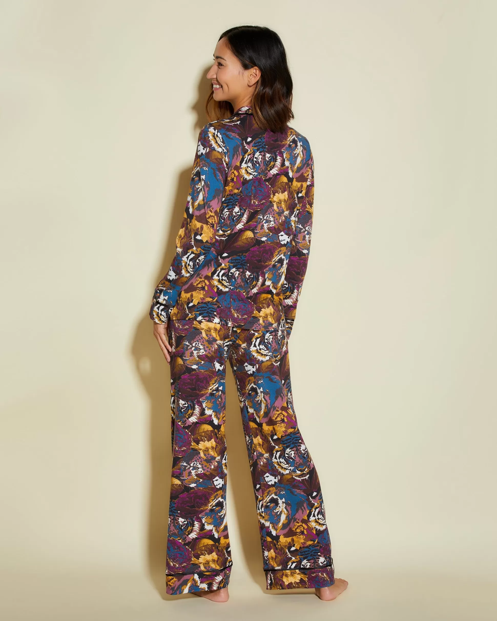 Cosabella Sleep & Loungewear | Petite Printed Long Sleeve Top & Pant Pajama Set