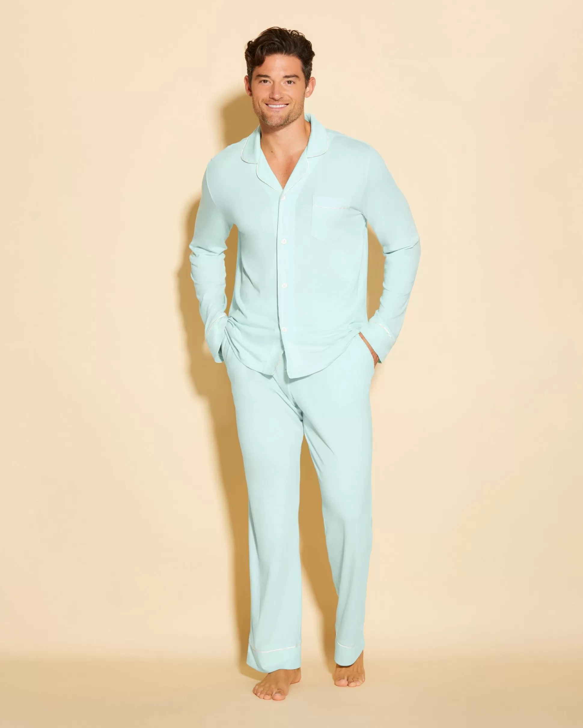 Cosabella Men'S Pj Sets | Pigiama Classico Da Uomo Con Top Maniche Lunghe E Pantaloni
