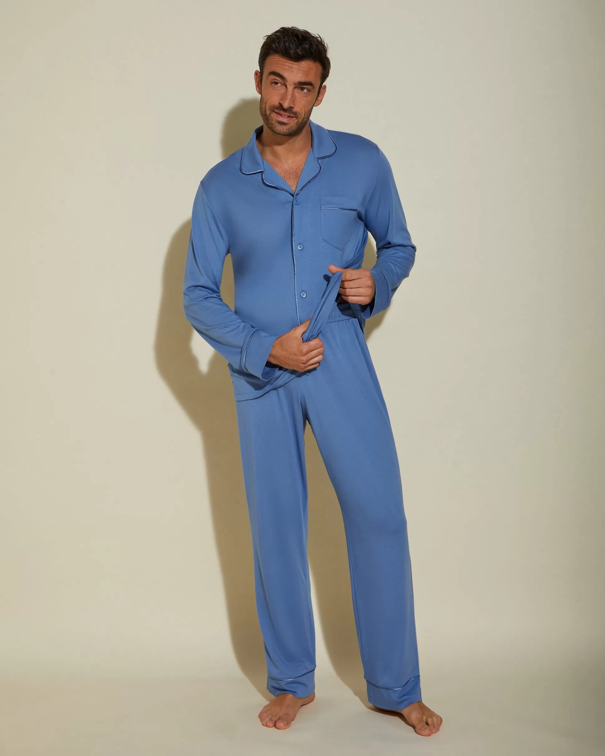 Cosabella Men'S Pj Sets | Pigiama Classico Da Uomo Con Top Maniche Lunghe E Pantaloni