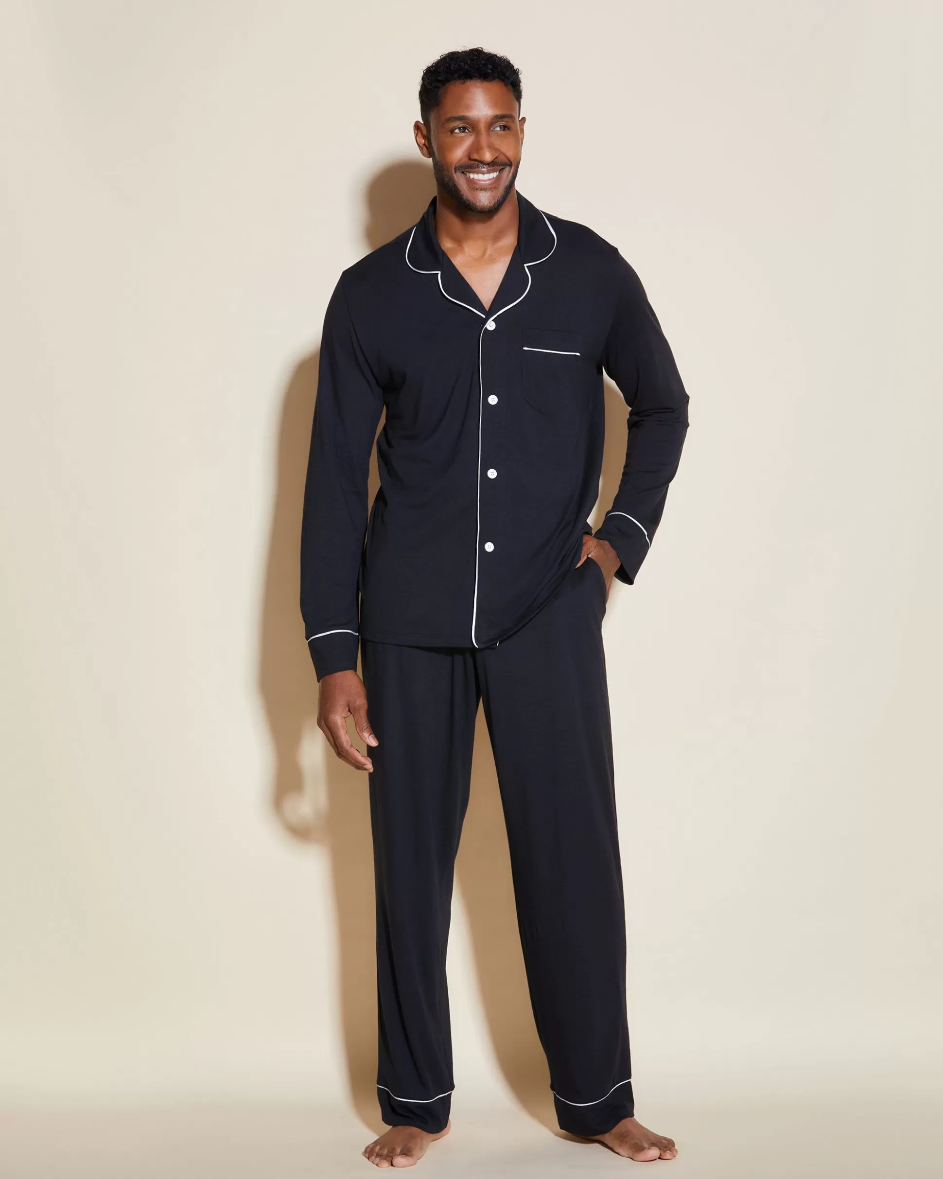 Cosabella Men'S Pj Sets | Pigiama Classico Da Uomo Con Top Maniche Lunghe E Pantaloni
