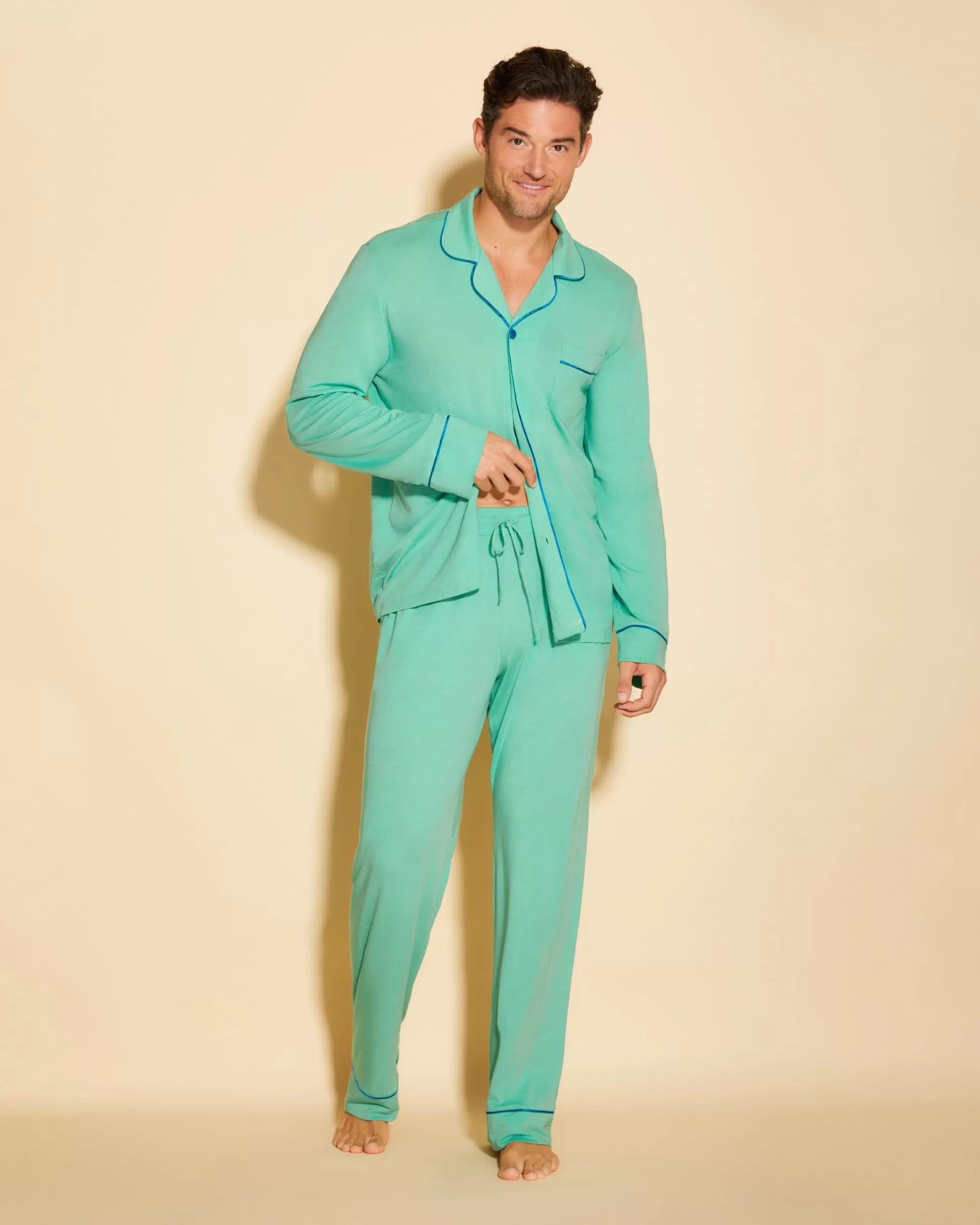 Cosabella Men'S Pj Sets | Pigiama Classico Da Uomo Con Top Maniche Lunghe E Pantaloni