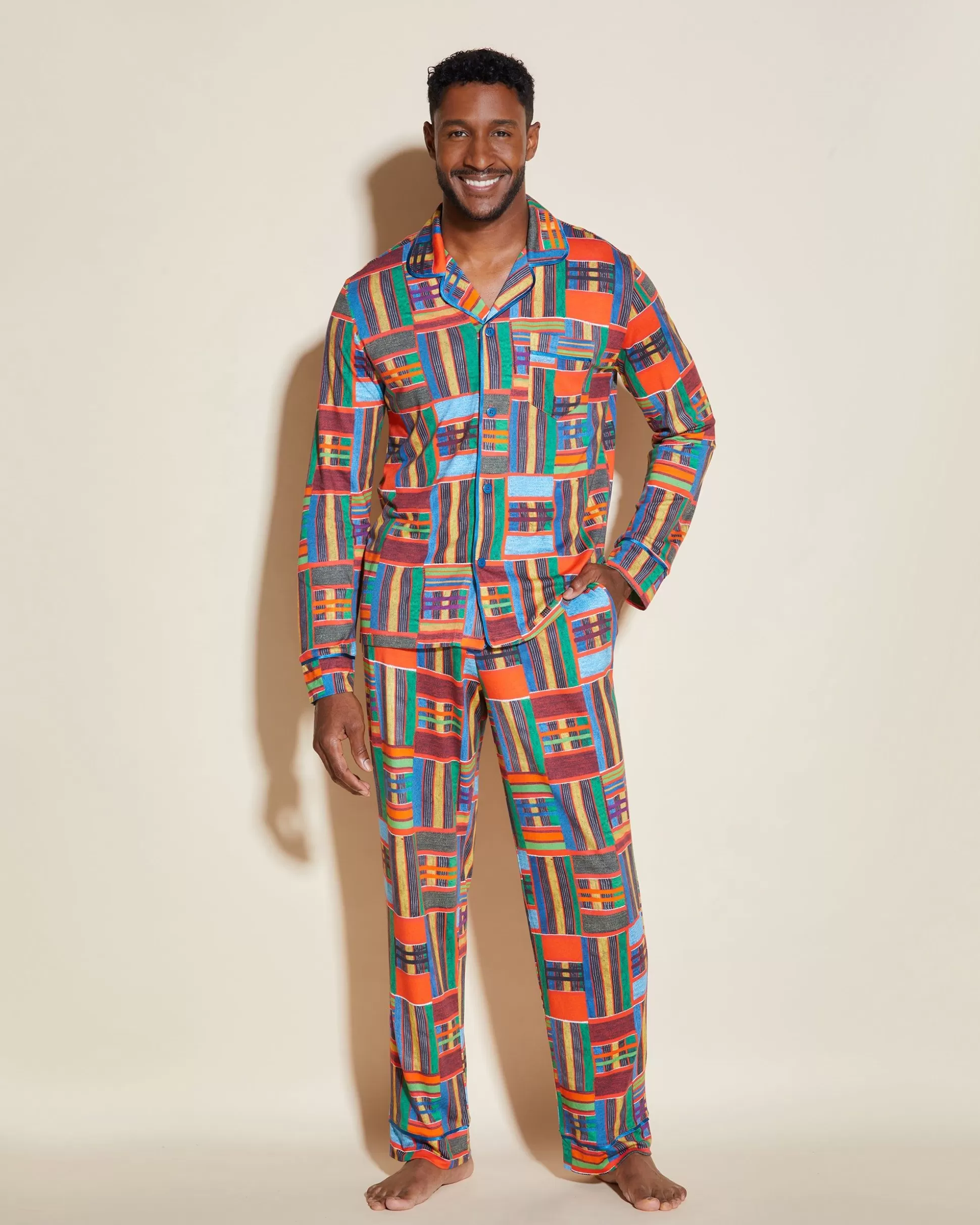 Cosabella Men'S Pj Sets | Pigiama Classico Da Uomo Con Top Maniche Lunghe E Pantaloni