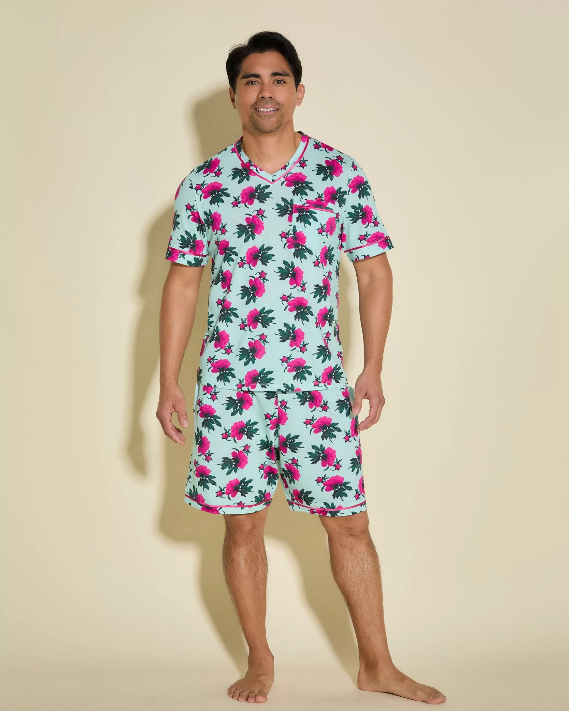 Cosabella Men'S Pj Sets | Pigiama Da Uomo Con Top Maniche Corte E Pantaloncini