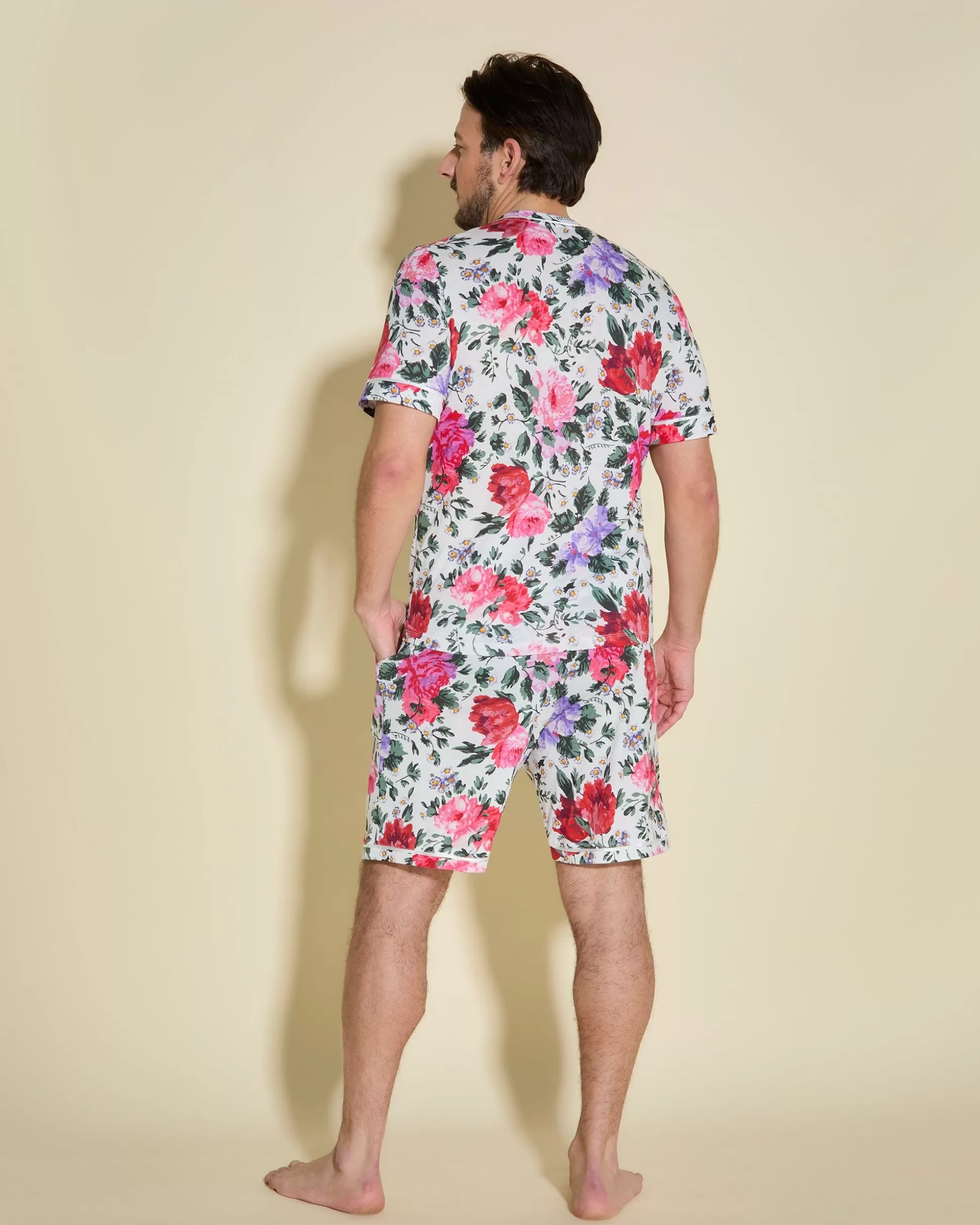 Cosabella Men'S Pj Sets | Pigiama Da Uomo Con Top Maniche Corte E Pantaloncini