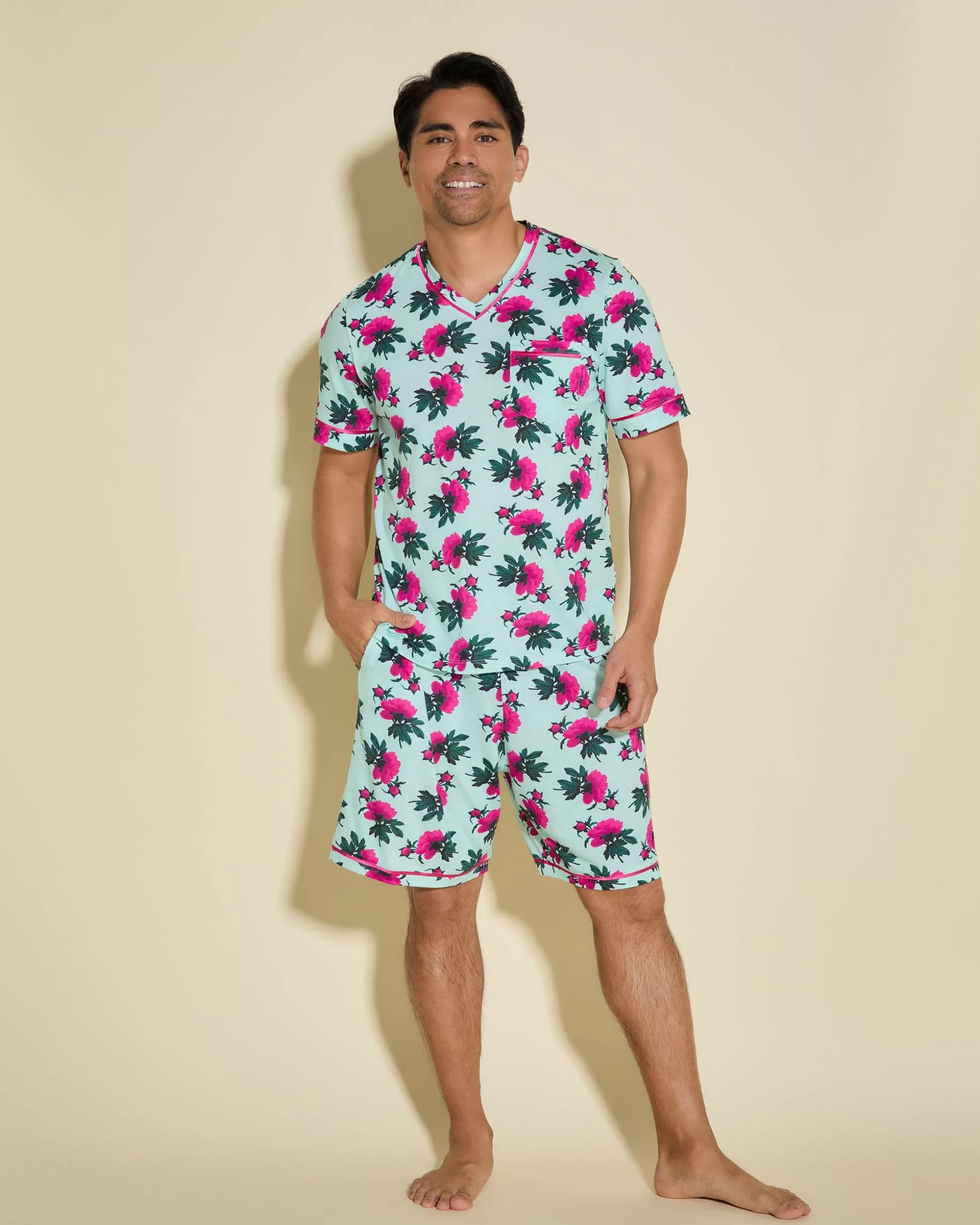 Cosabella Men'S Pj Sets | Pigiama Da Uomo Con Top Maniche Corte E Pantaloncini