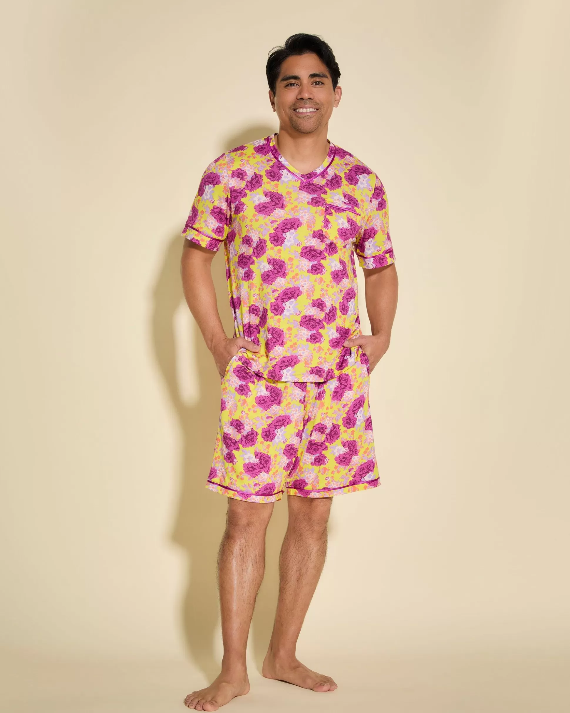 Cosabella Men'S Pj Sets | Pigiama Da Uomo Con Top Maniche Corte E Pantaloncini