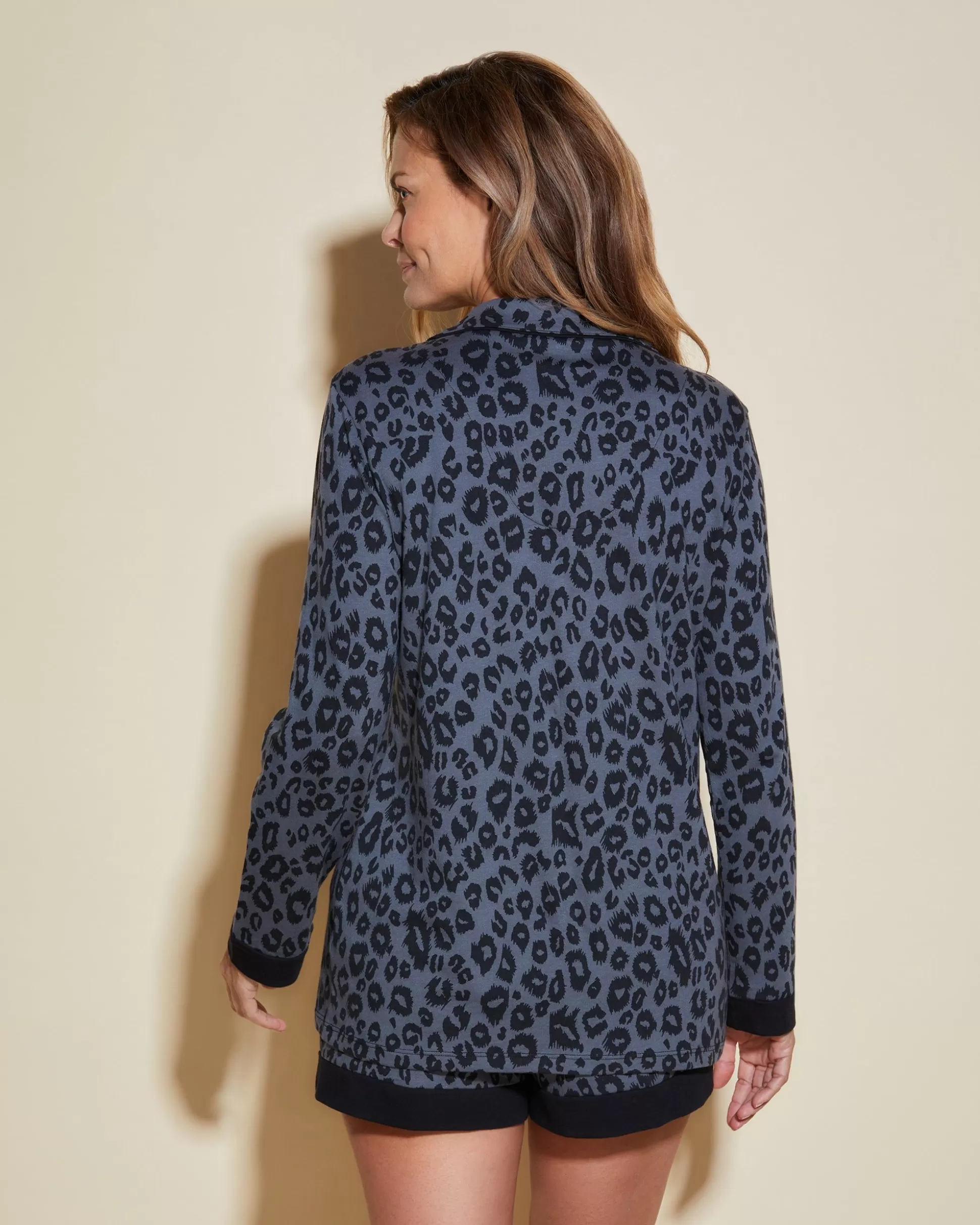 Cosabella Sleep & Loungewear | Printed Long Sleeve Top & Boxer Pajama Set