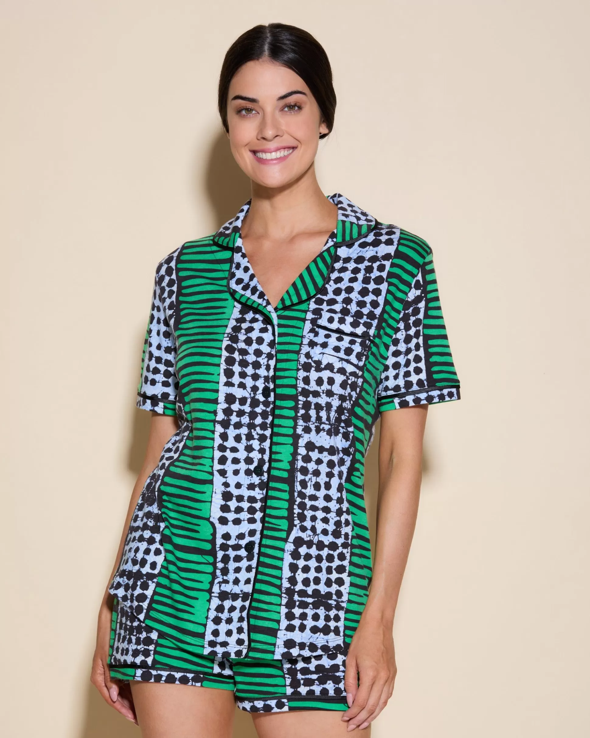 Cosabella Sleep & Loungewear | Short Sleeve Top & Boxer Pajama Set