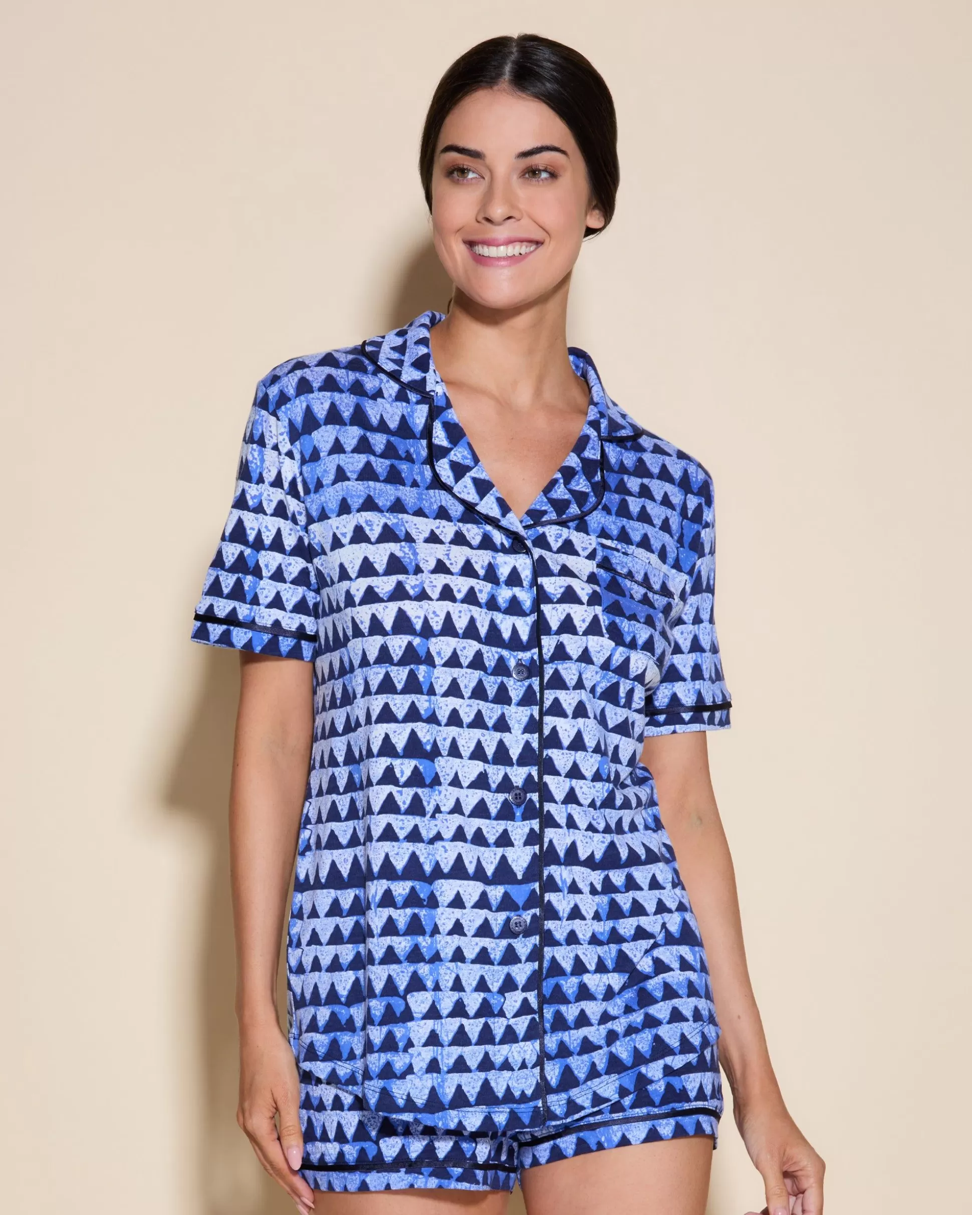 Cosabella Sleep & Loungewear | Short Sleeve Top & Boxer Pajama Set