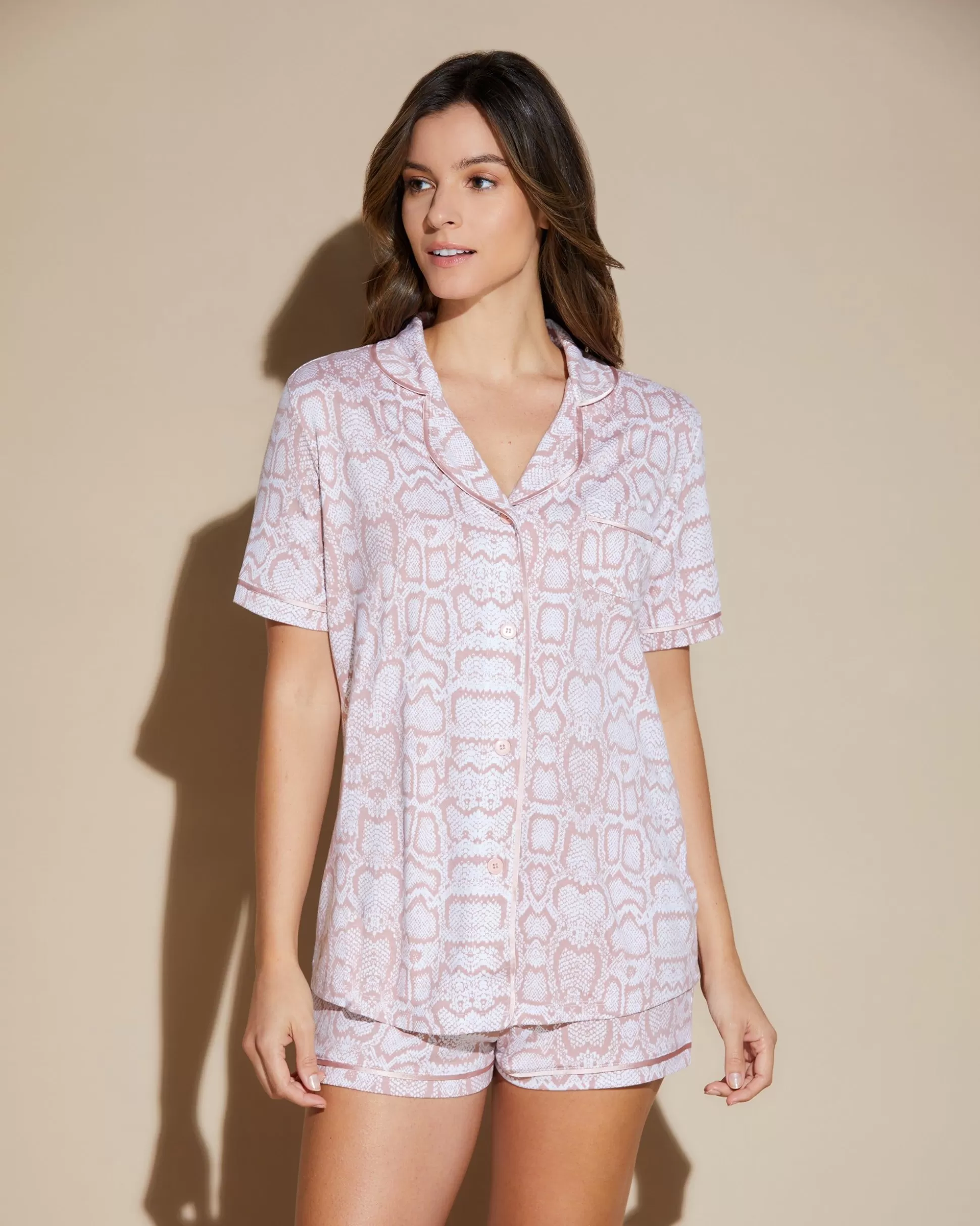 Cosabella Sleep & Loungewear | Short Sleeve Top & Boxer Pajama Set