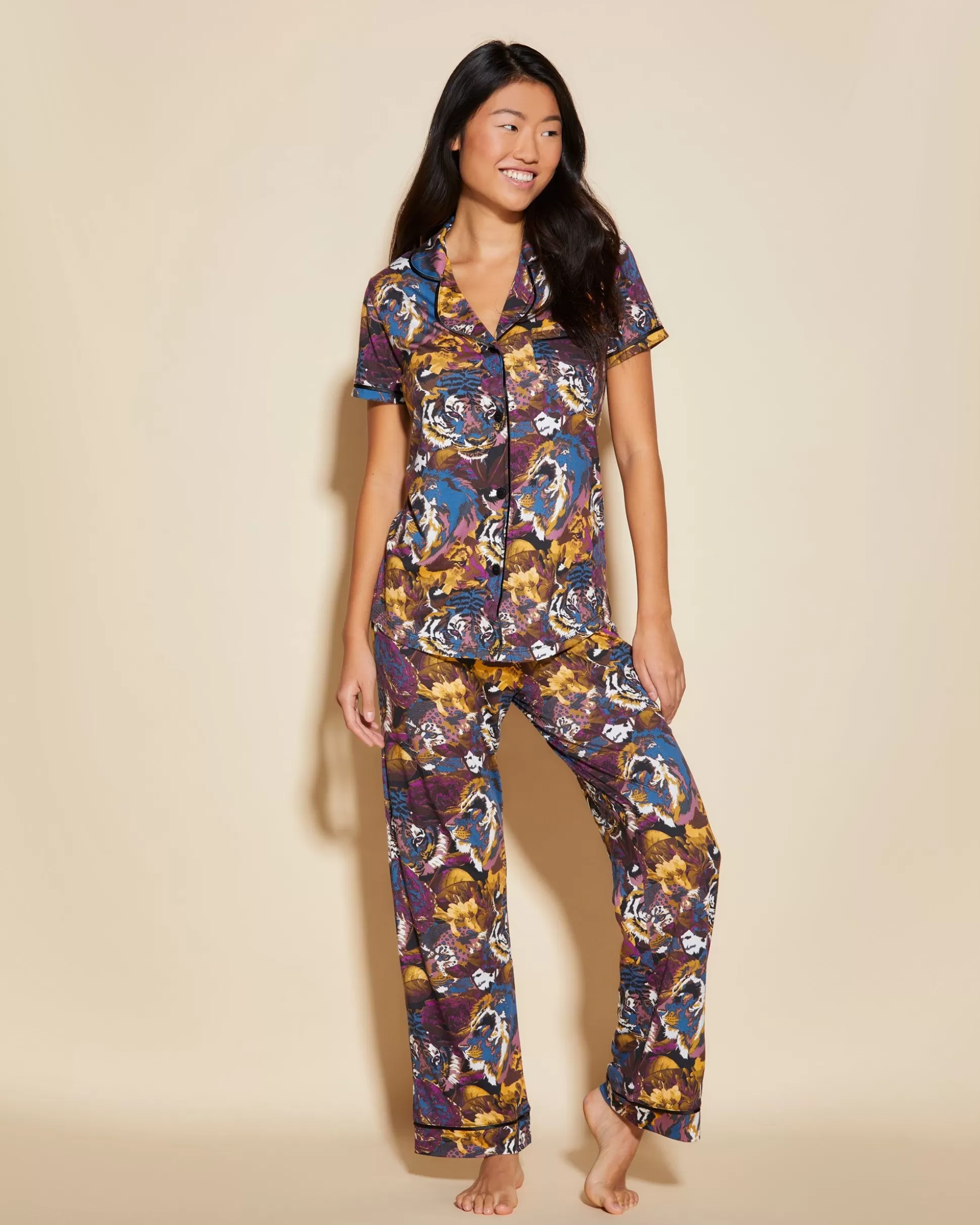 Cosabella Sleep & Loungewear | Short Sleeve Top & Pant Pajama Set